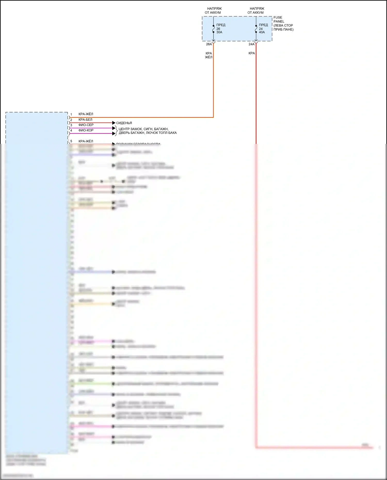 Teramont Volkswagen I (2017-2021): Электросхема блока управления системами комфорта (1 из 2) 