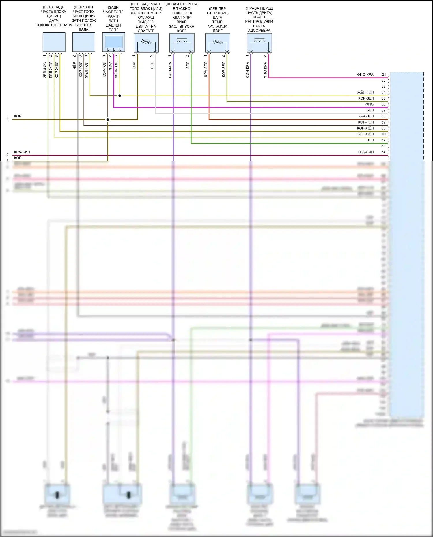 Teramont Volkswagen I (2017-2021): Электросхема двигателя 3.6л (7 из 7) 