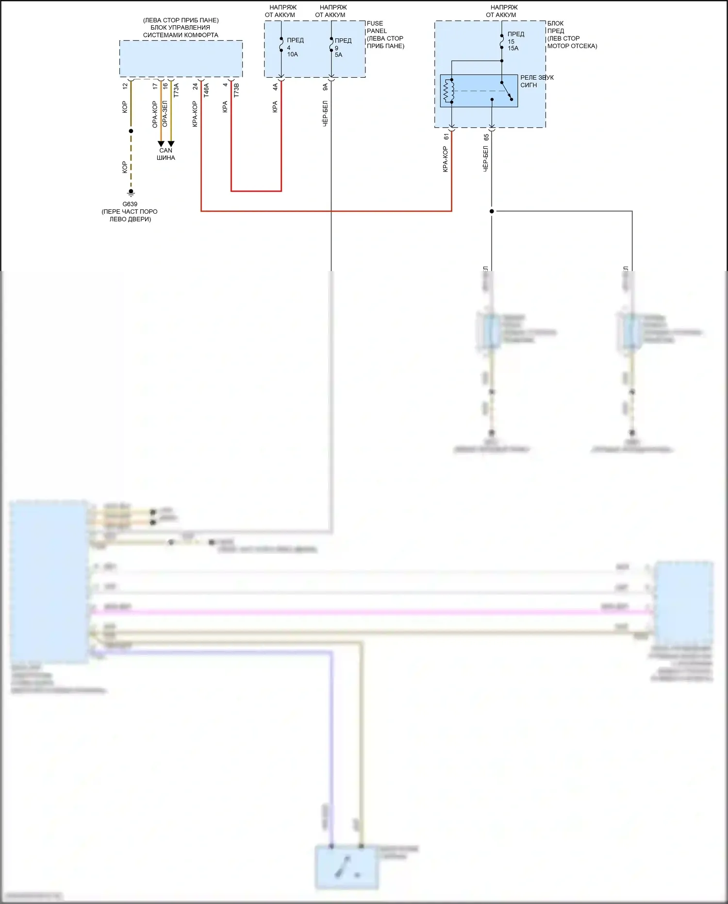 Teramont Volkswagen I (2017-2021): Электросхема клаксона 
