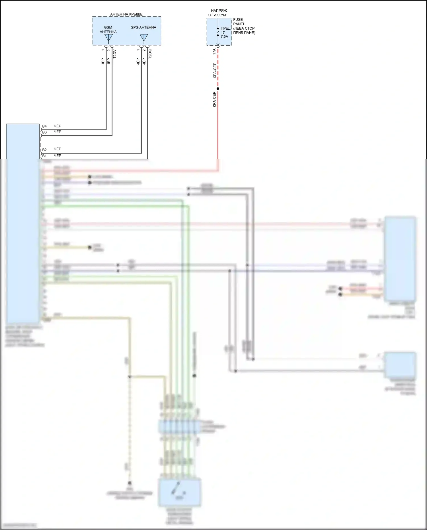 Teramont Volkswagen I (2017-2021): Электросхема экстренного вызова 