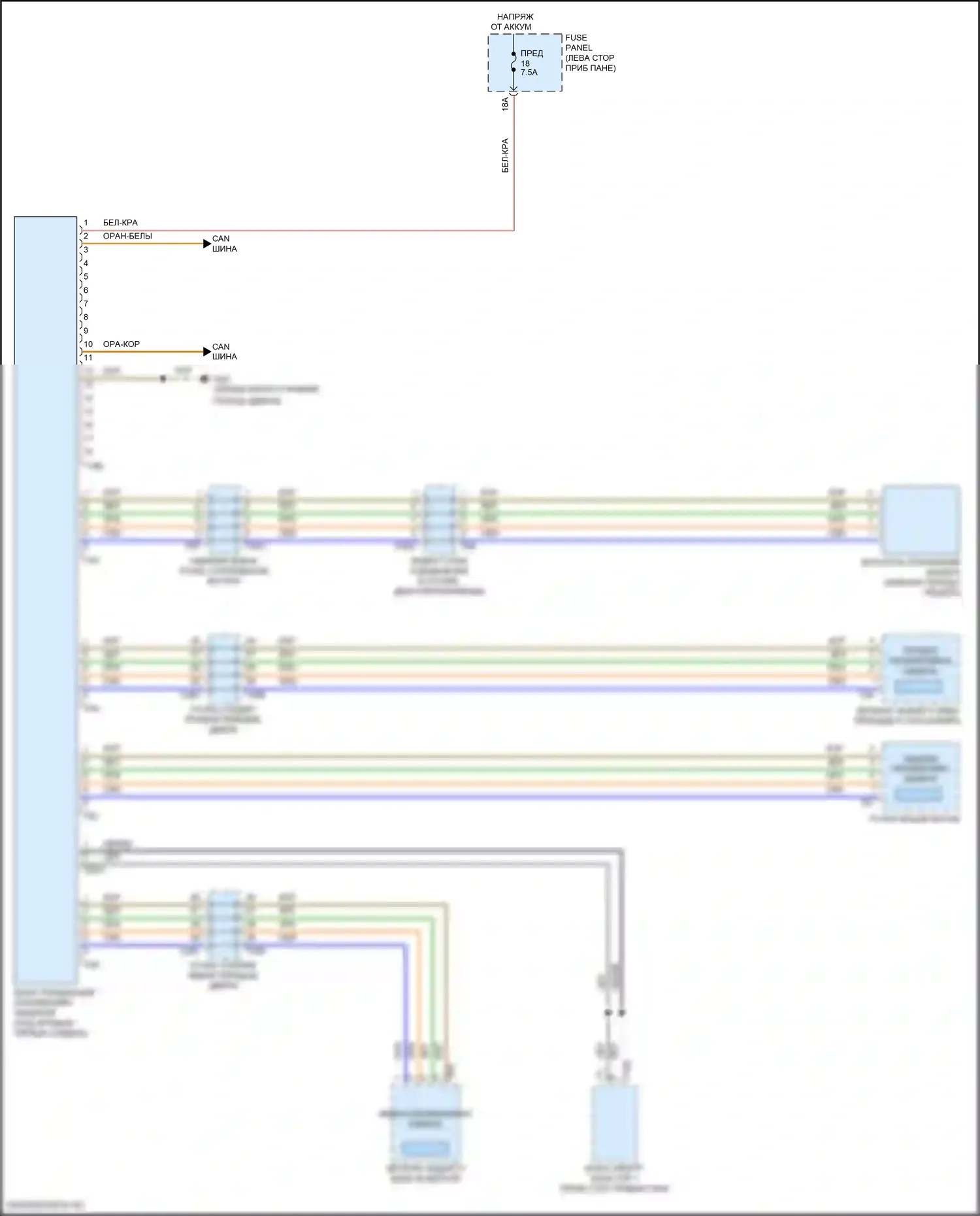 Teramont Volkswagen I (2017-2021): Электросхема периферийной камеры 