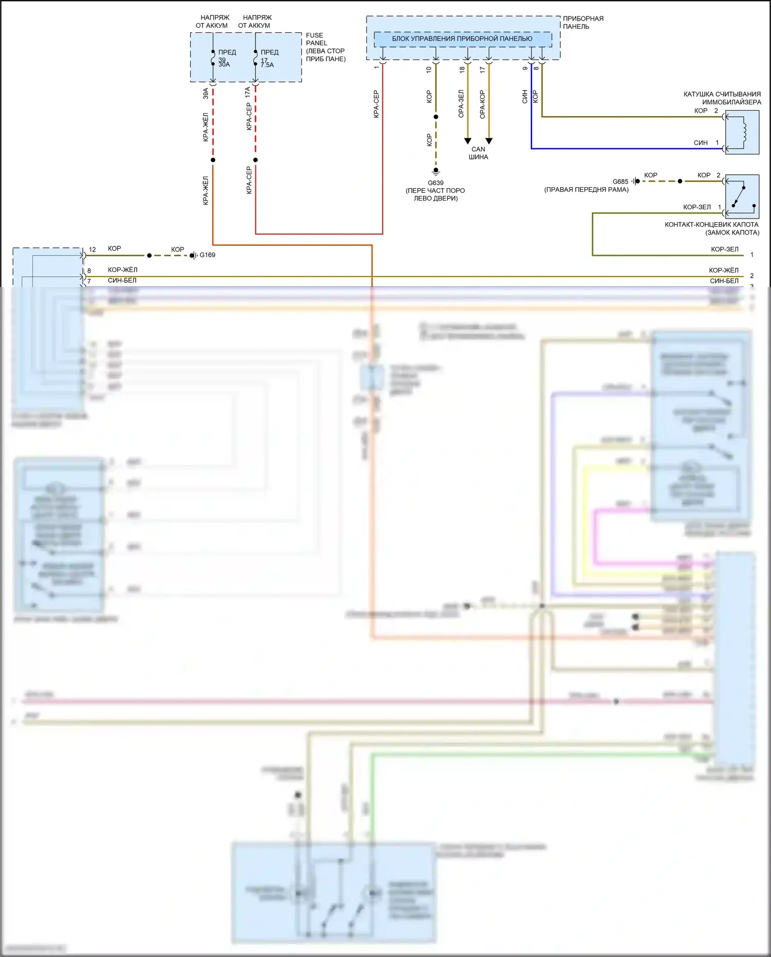 Teramont Volkswagen I (2017-2021): Электросхема центрального замка (2 из 3) 