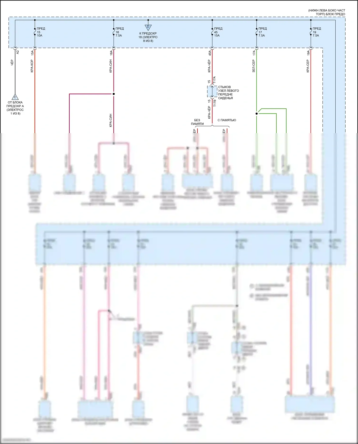 Tiguan L Volkswagen II рестайлинг (2020-2024): Электросхема блока предохранителей реле (6 из 8) 