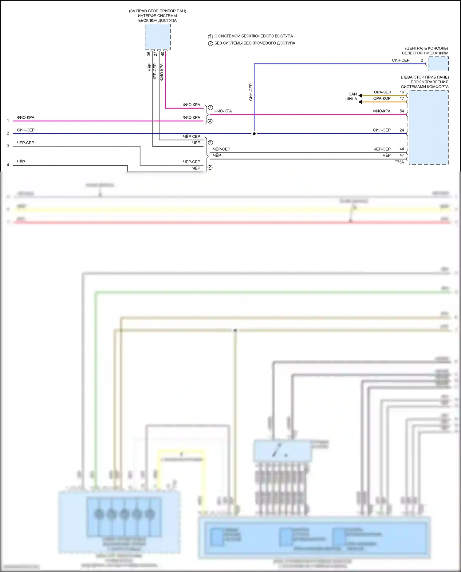 Tiguan L Volkswagen II рестайлинг (2020-2024): Электросхема блока управления электронными системами рулевой колонки (2 из 3) 