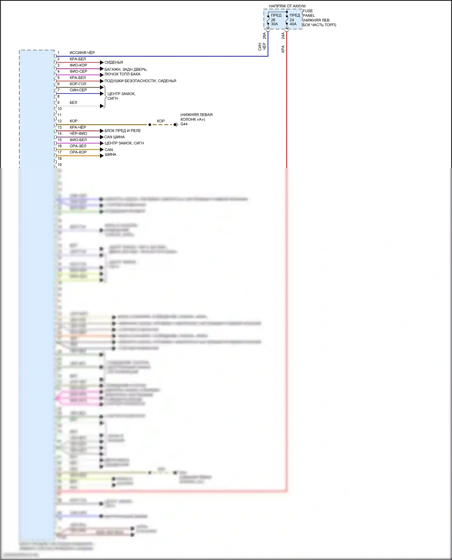 Tiguan L Volkswagen II рестайлинг (2020-2024): Электросхема блока управления системами комфорта (1 из 2) 