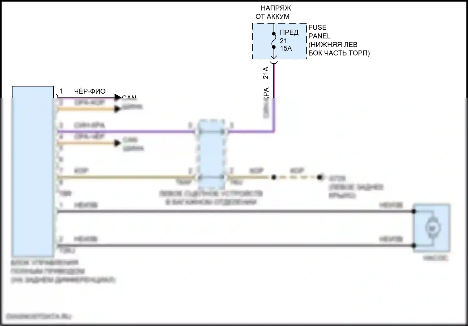 Tiguan L Volkswagen II рестайлинг (2020-2024): Электросхема awd 