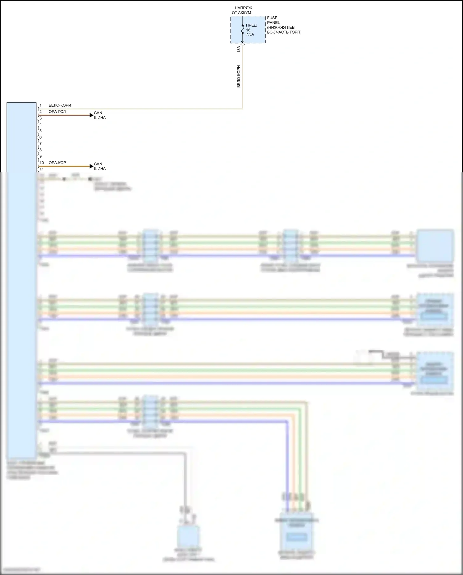 Tiguan L Volkswagen II рестайлинг (2020-2024): Электросхема периферийной камеры 