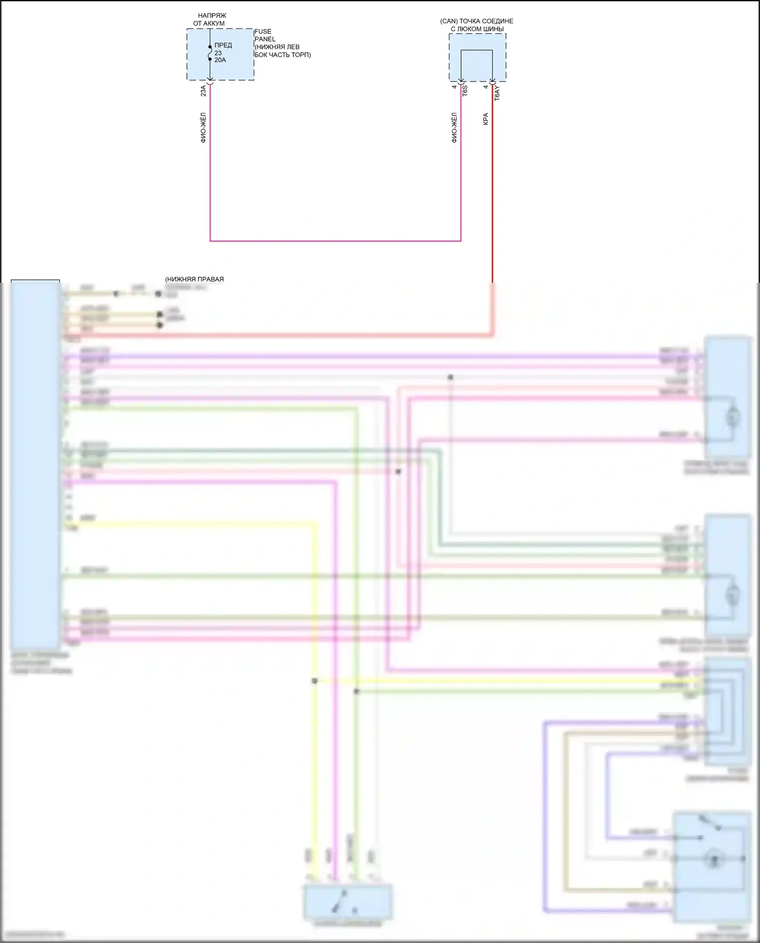 Tiguan L Volkswagen II рестайлинг (2020-2024): Электросхема складной крыши/люка 