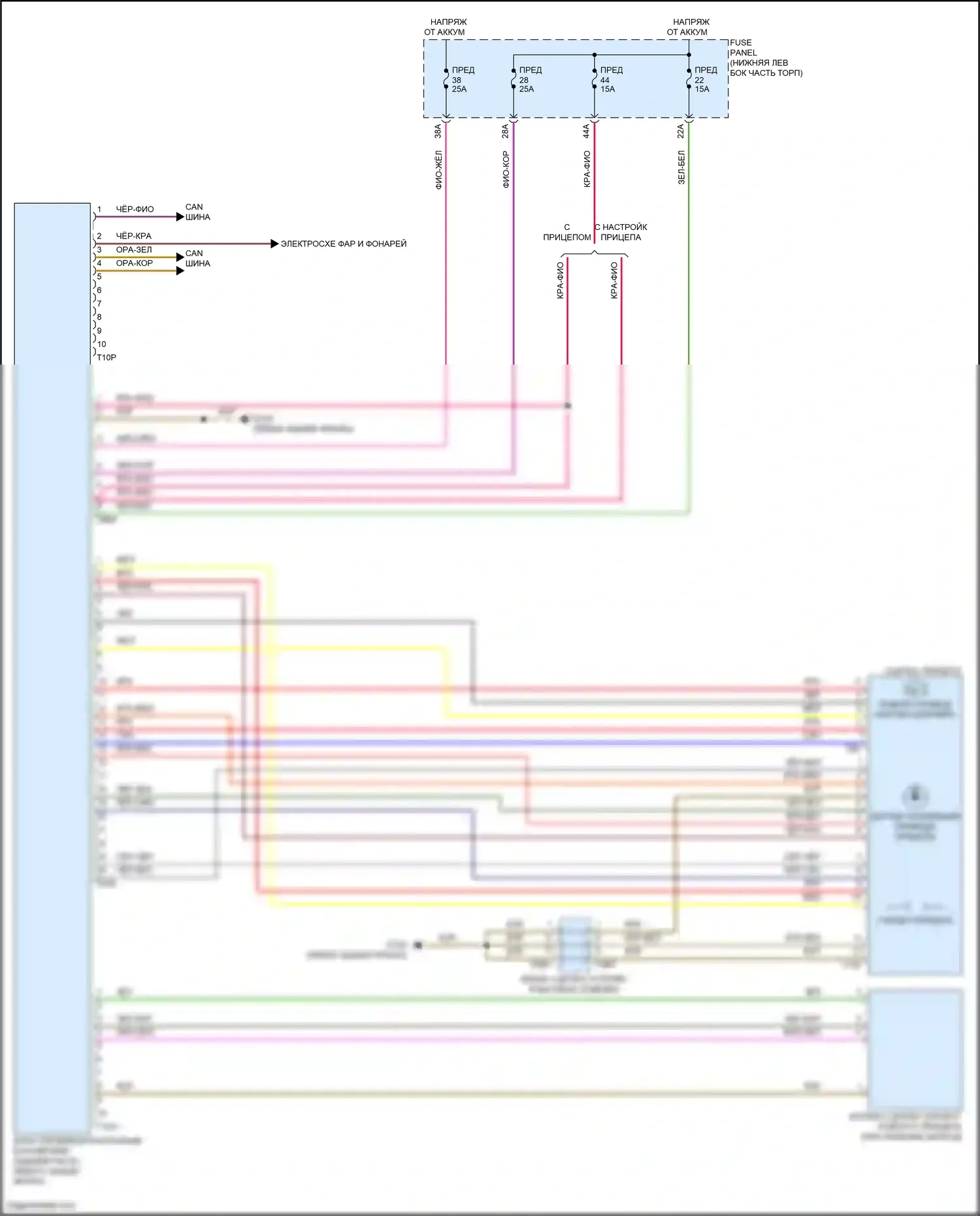 Tiguan R Volkswagen II рестайлинг (2020-2024): Электросхема буксировки прицепа 