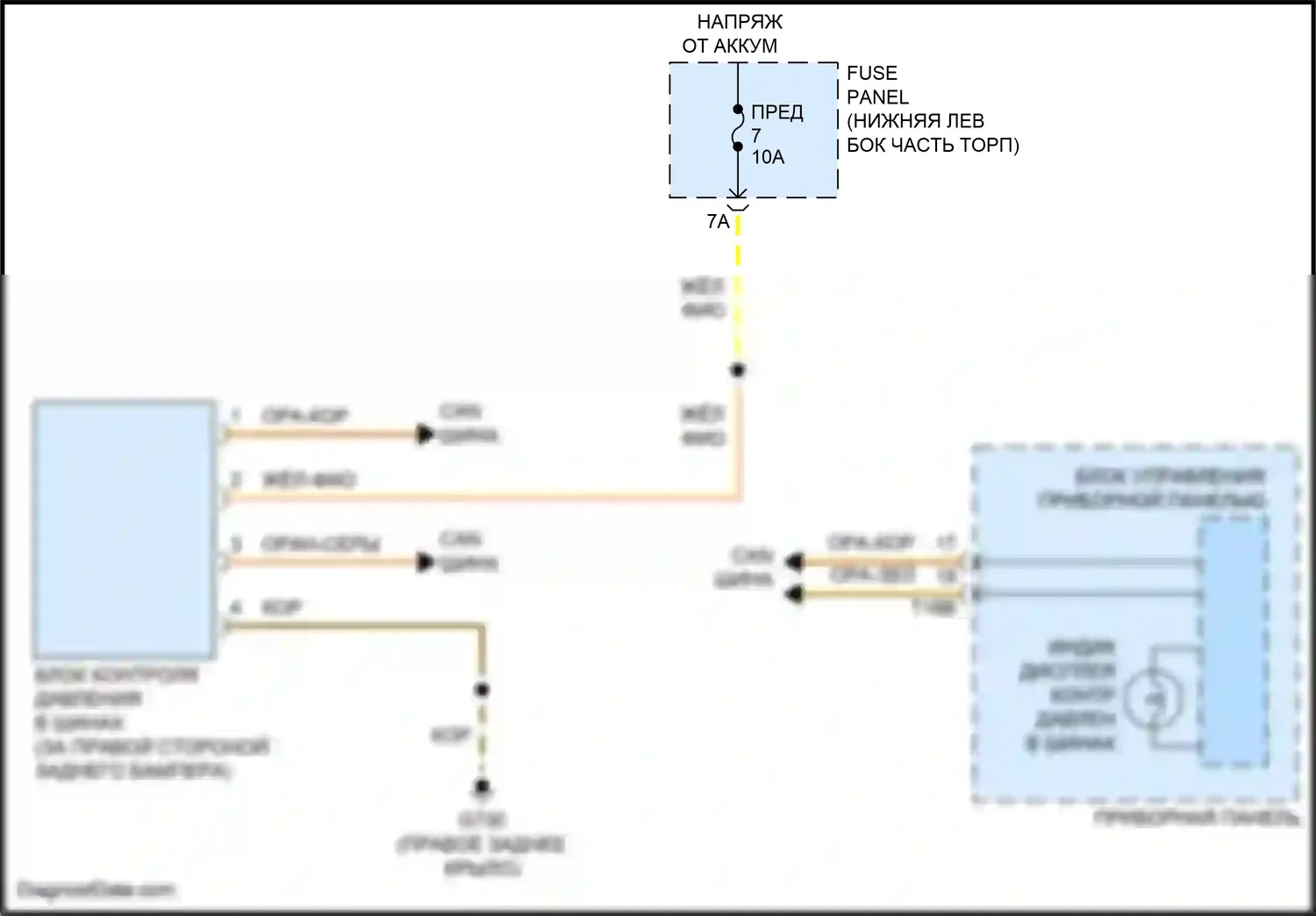 Tiguan R Volkswagen II рестайлинг (2020-2024): Электросхема контроля давления в шинах 