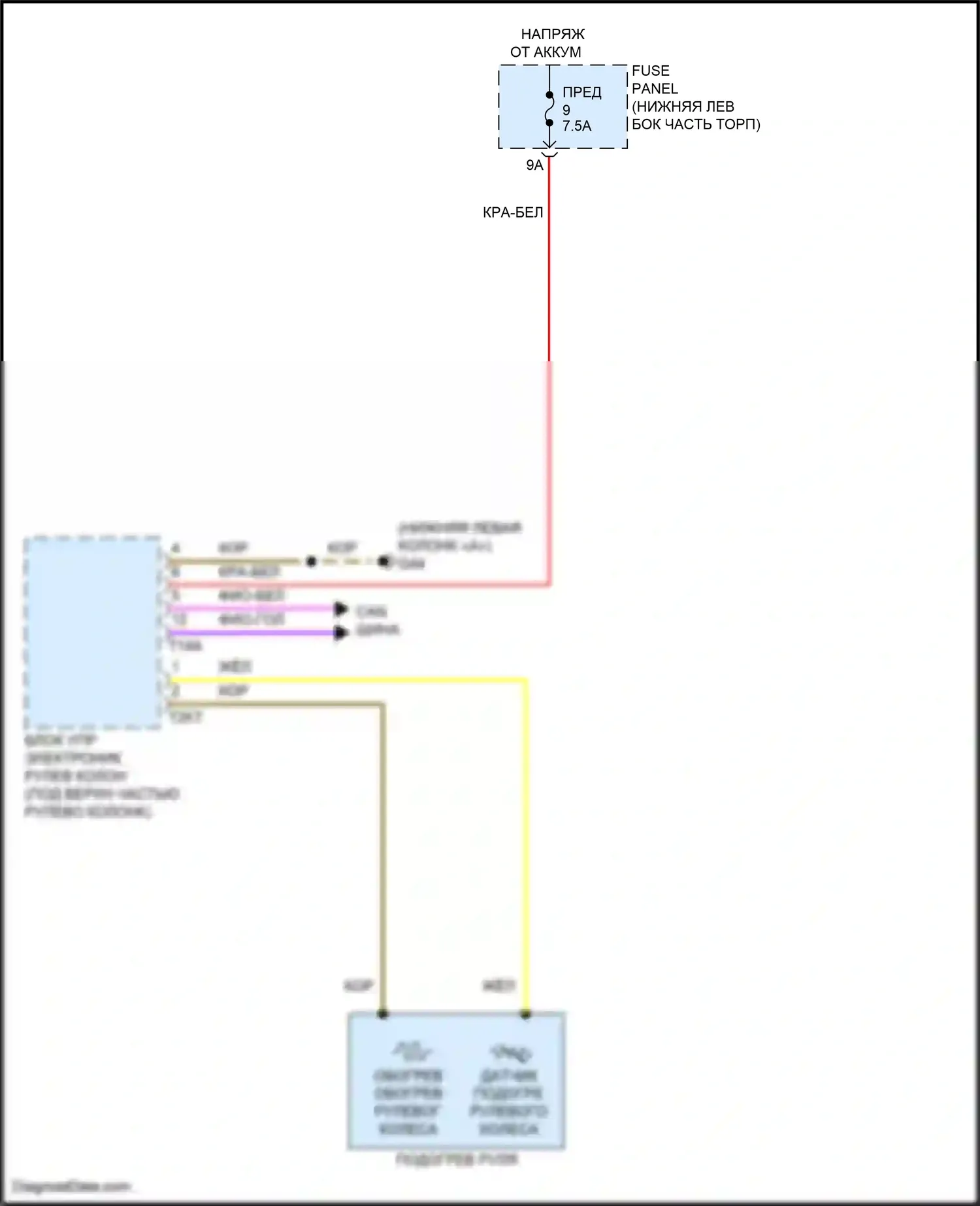 Tiguan R Volkswagen II рестайлинг (2020-2024): Электросхема рулевого колеса с подогревом 