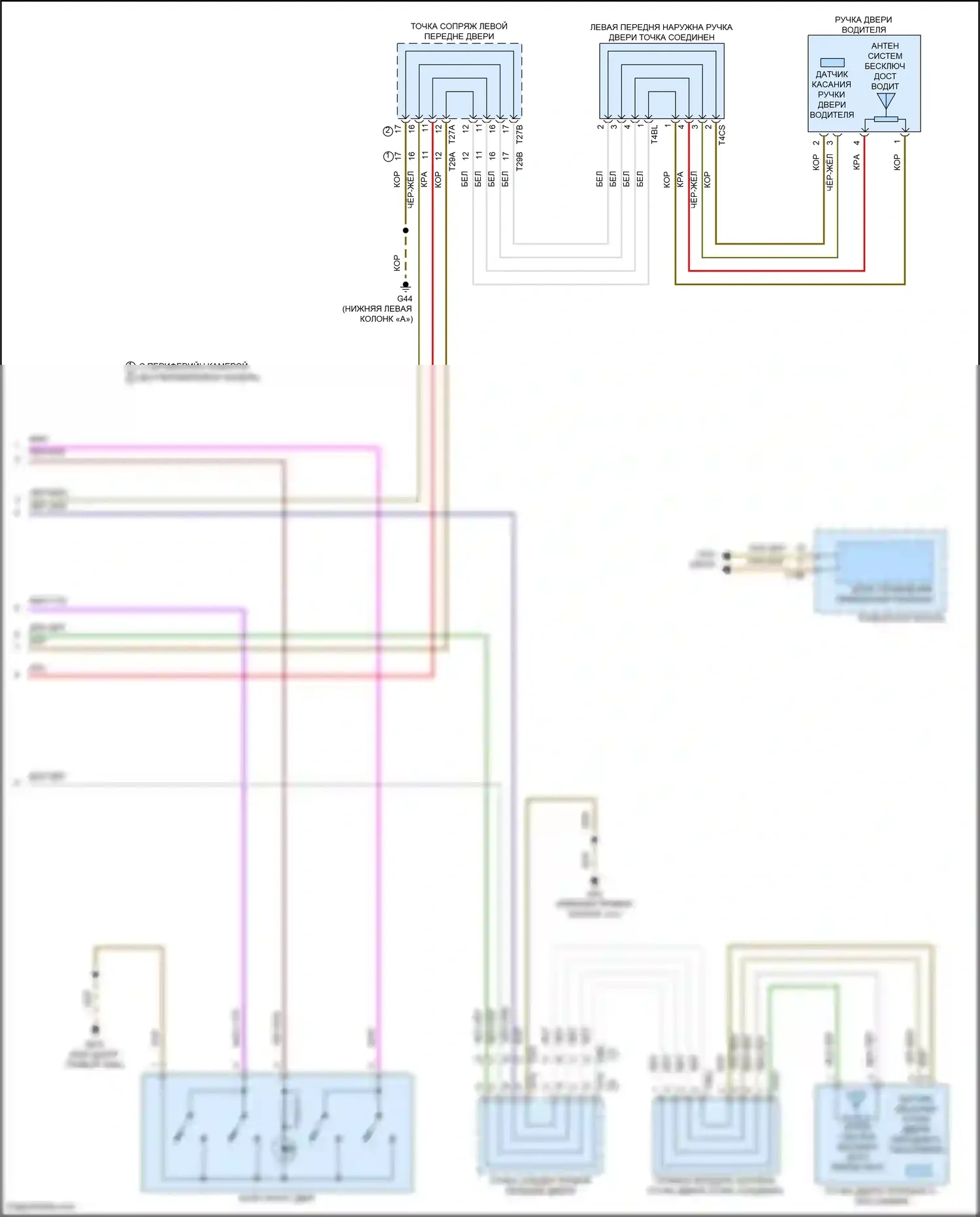 Tiguan R Volkswagen II рестайлинг (2020-2024): Электросхема системы бесключевого доступа (2 из 2) 