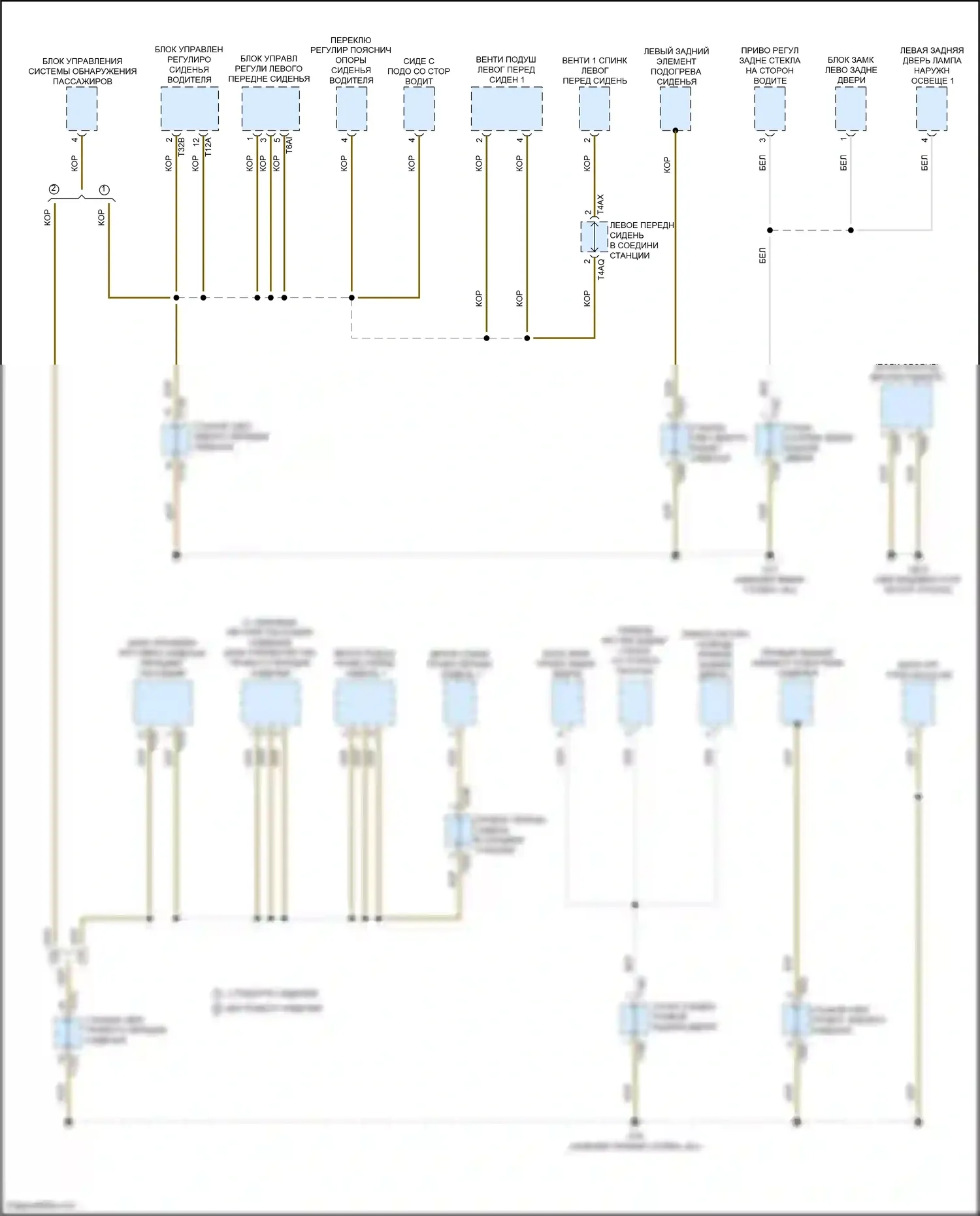 Tiguan R Volkswagen II рестайлинг (2020-2024): Электросхема точек подключения масс (4 из 5) 