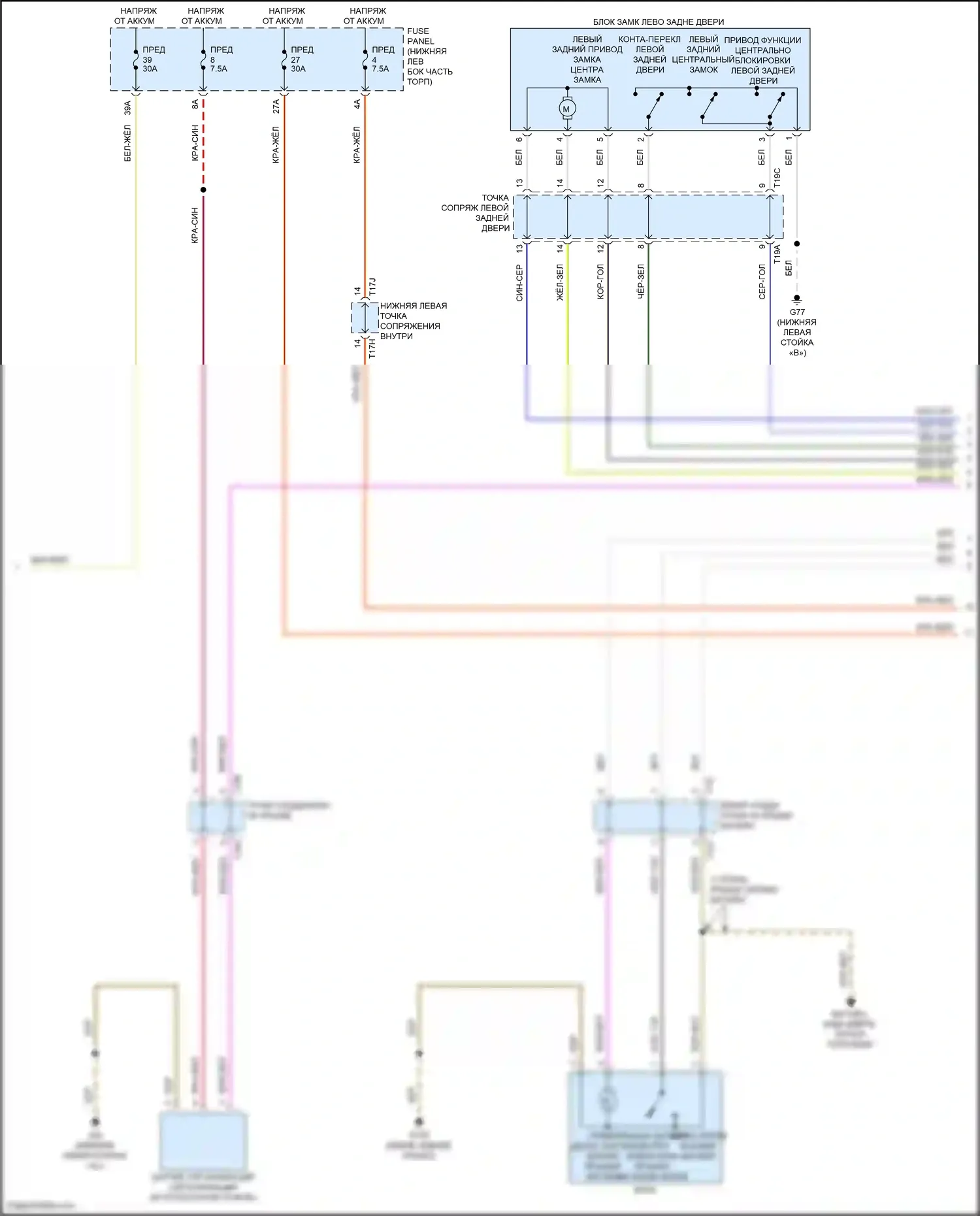 Tiguan R Volkswagen II рестайлинг (2020-2024): Электросхема центрального замка (3 из 4) 