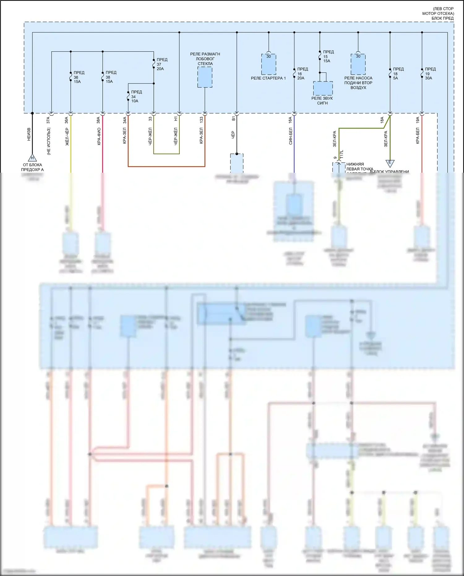 Tiguan X Volkswagen II рестайлинг (2020-2024): Электросхема блока предохранителей реле (2 из 8) 