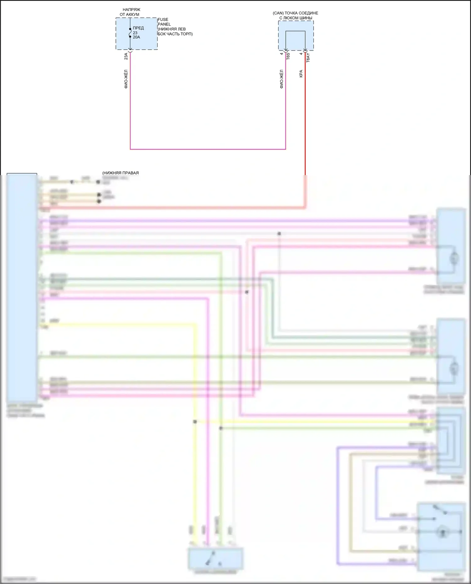 Tiguan X Volkswagen II рестайлинг (2020-2024): Электросхема складной крыши/люка 