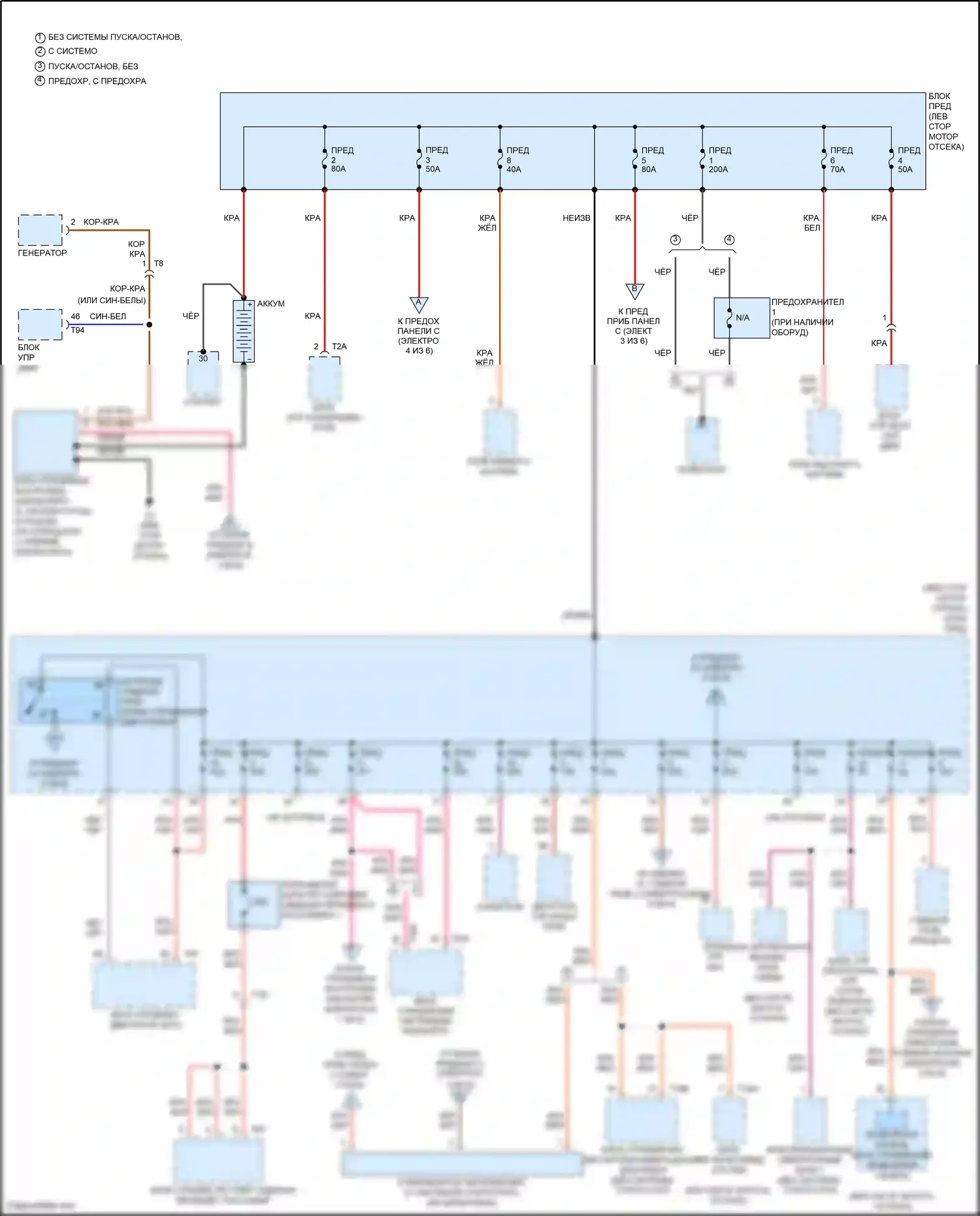 Tiguan Volkswagen I рестайлинг (2011-2019): Электросхема блока предохранителей реле (1 из 6) 