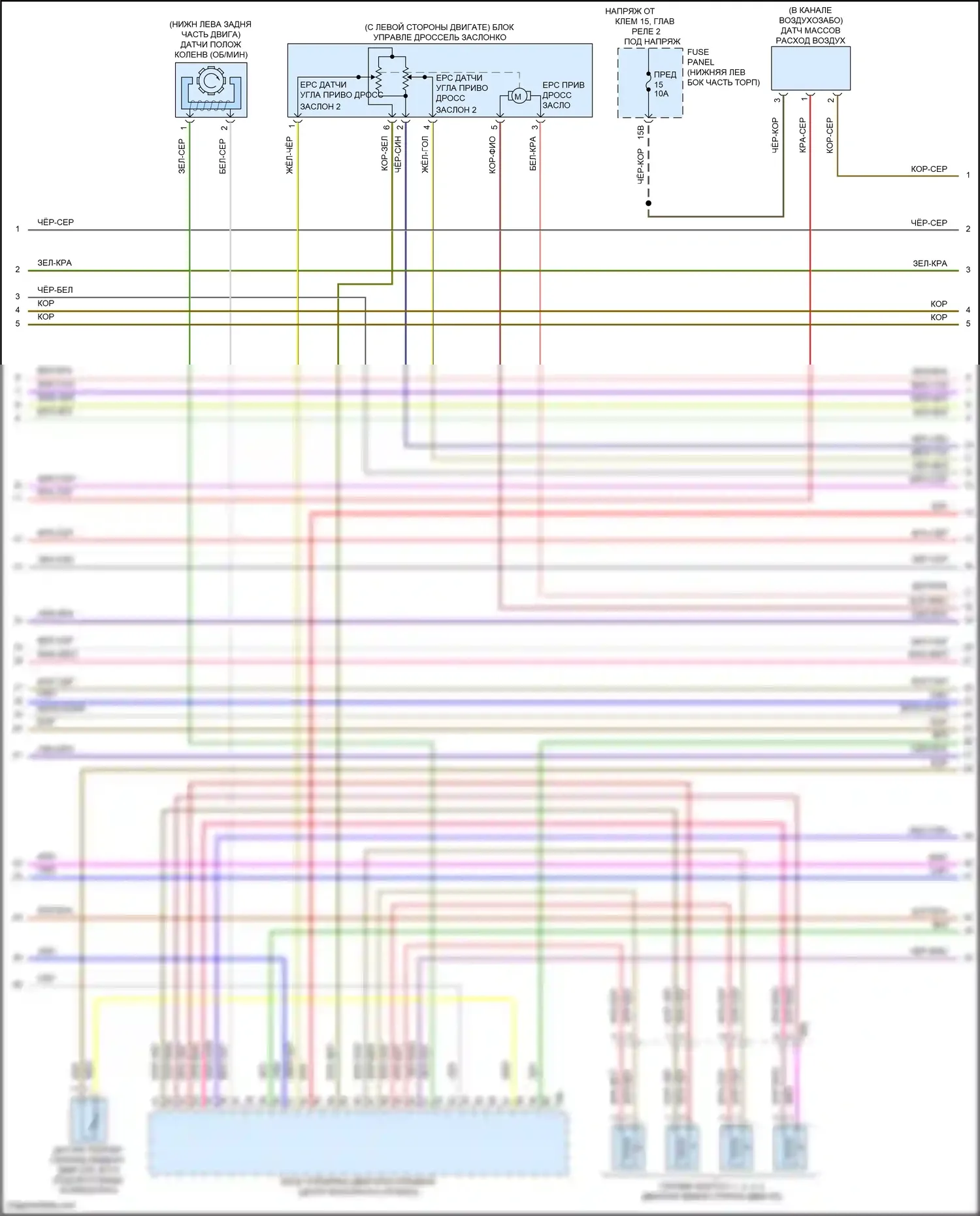Tiguan Volkswagen I рестайлинг (2011-2019): Электросхема двигателя 2.0л турбо (4 из 5) 