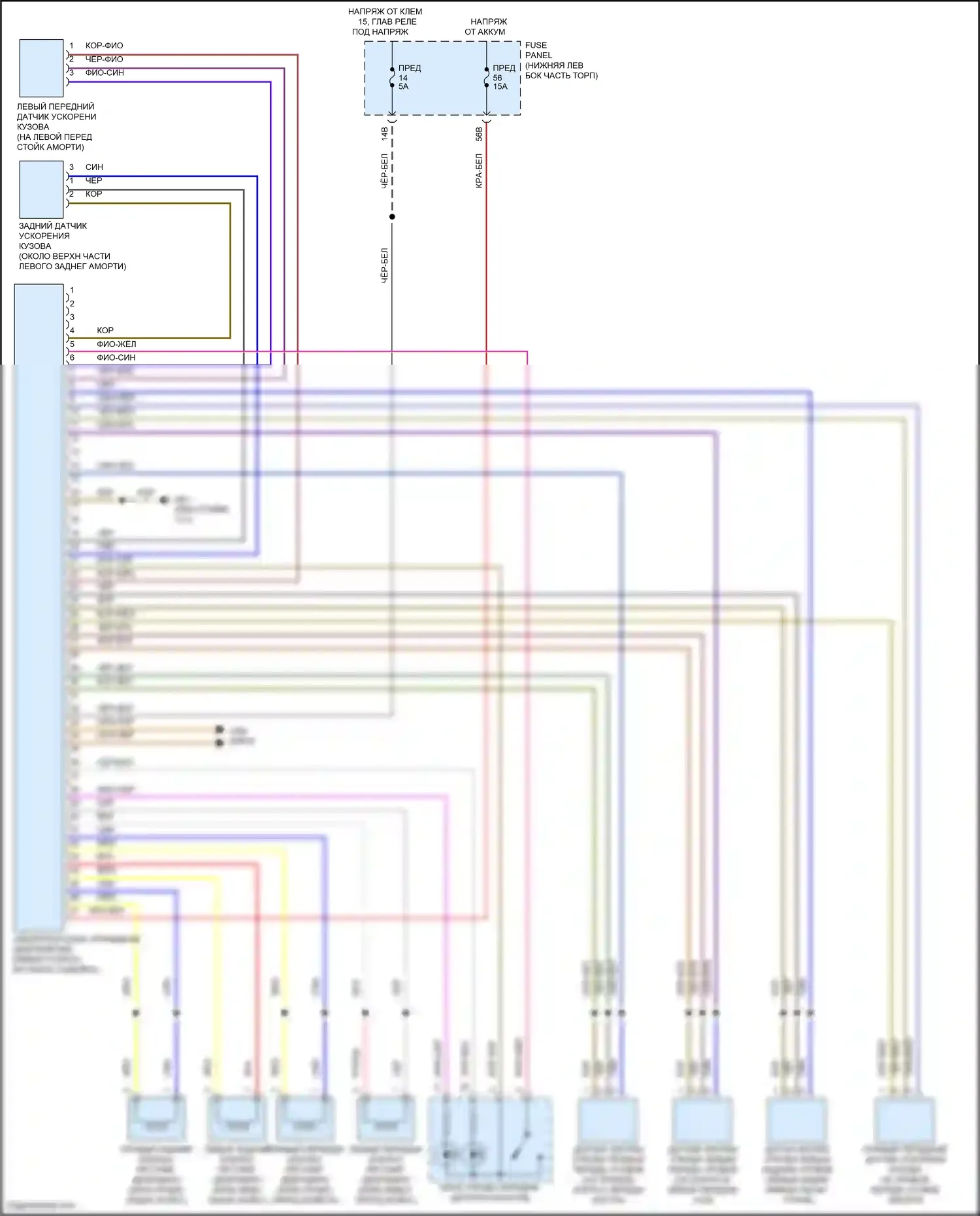 Tiguan Volkswagen I рестайлинг (2011-2019): Электросхема электронной подвески 
