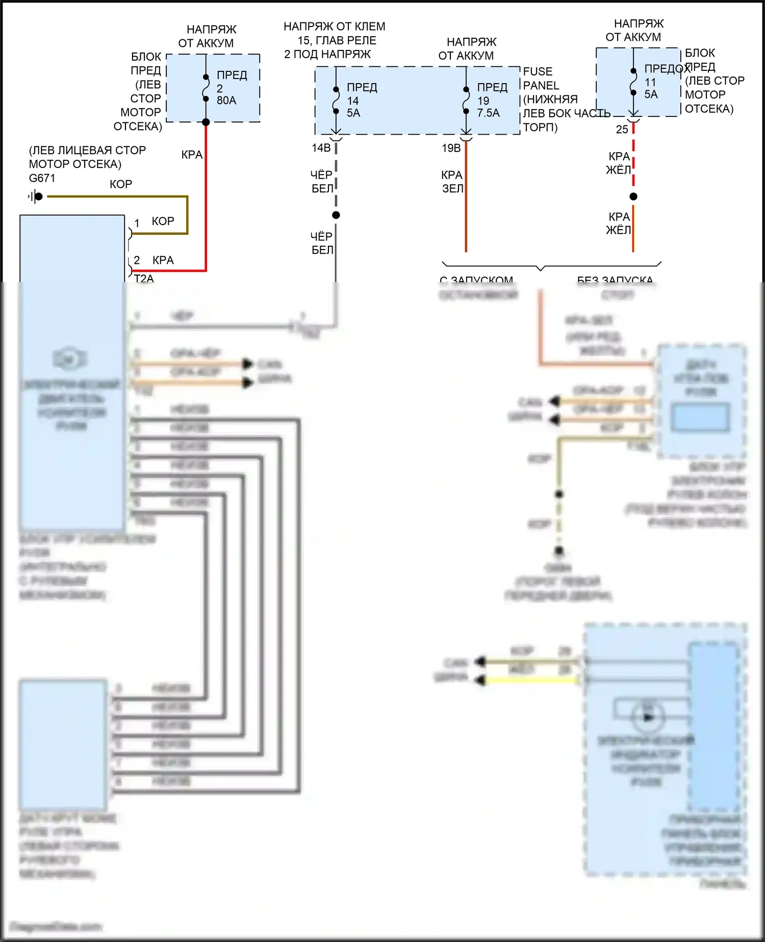 Tiguan Volkswagen I рестайлинг (2011-2019): Электросхема электроусилителя руля 