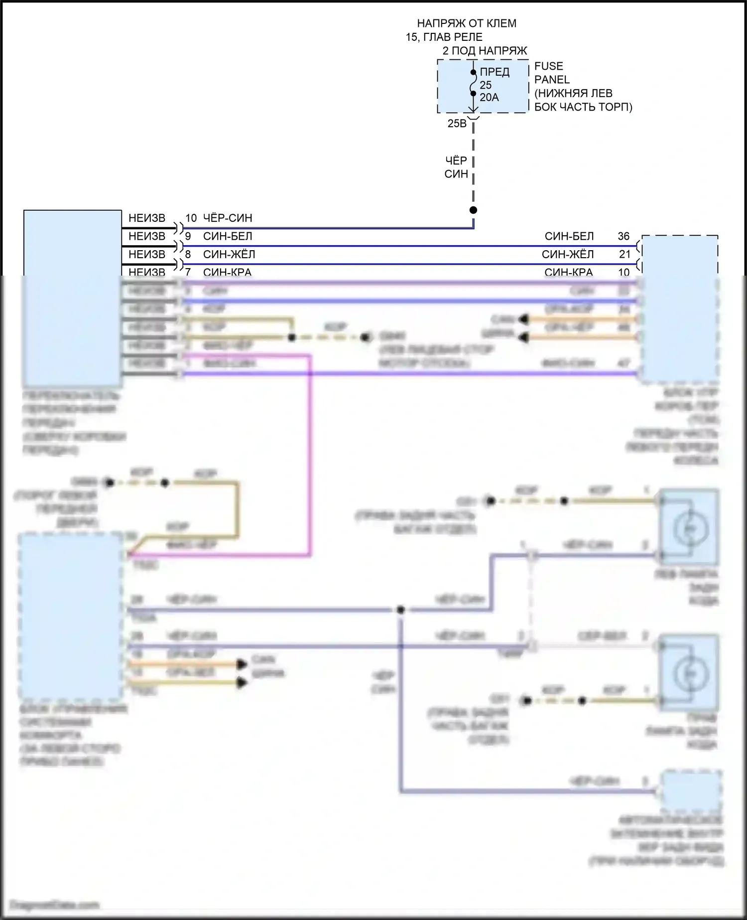 Tiguan Volkswagen I рестайлинг (2011-2019): Фонари заднего хода электросхема, автоматическая коробка передач 
