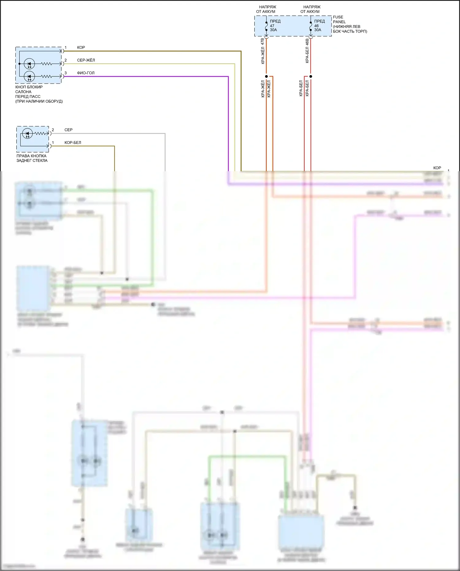 Tiguan Volkswagen I рестайлинг (2011-2019): Электросхема подсветки приборной панели (3 из 4) 