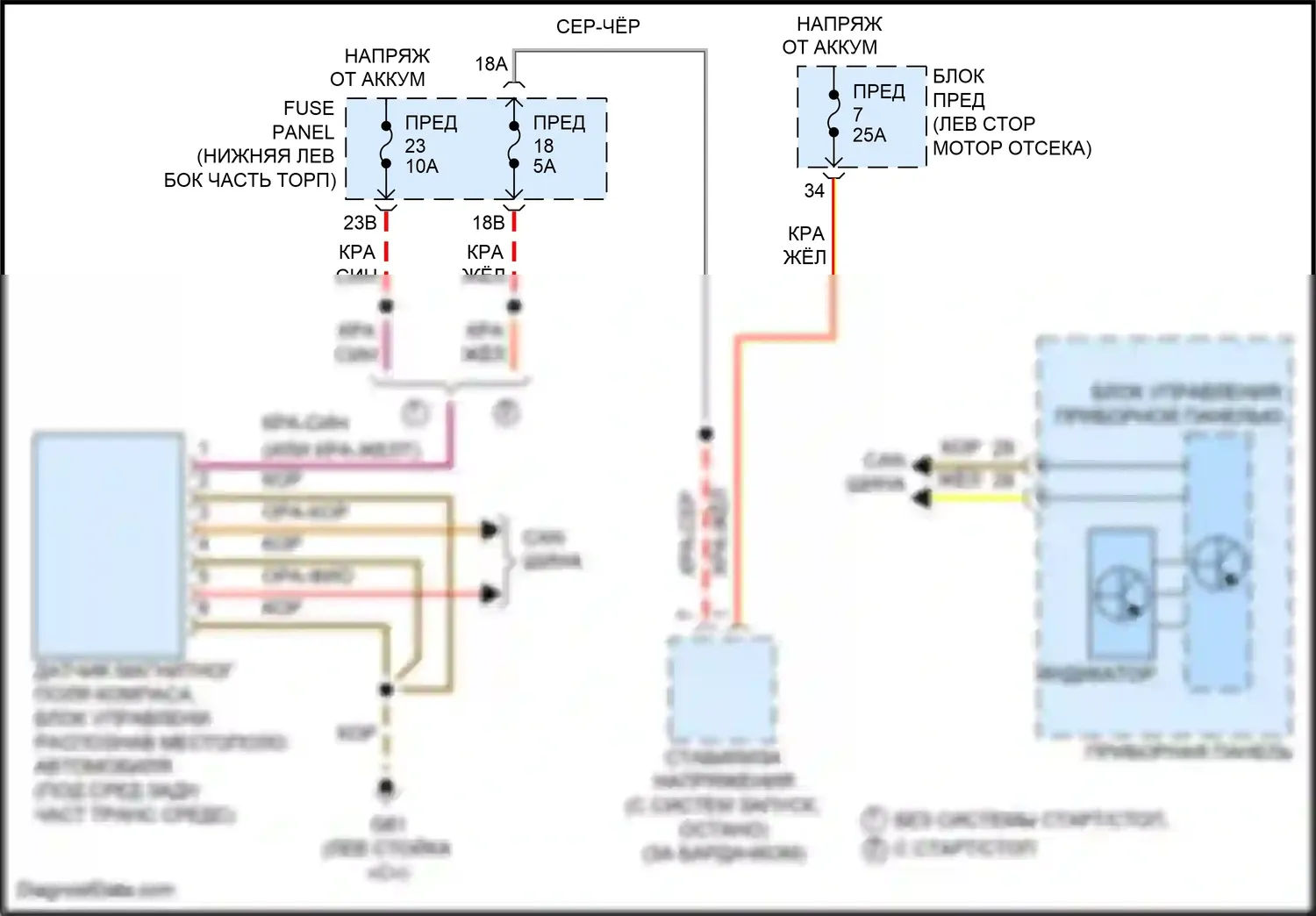 Tiguan Volkswagen I рестайлинг (2011-2019): Электросхема электронного компаса 