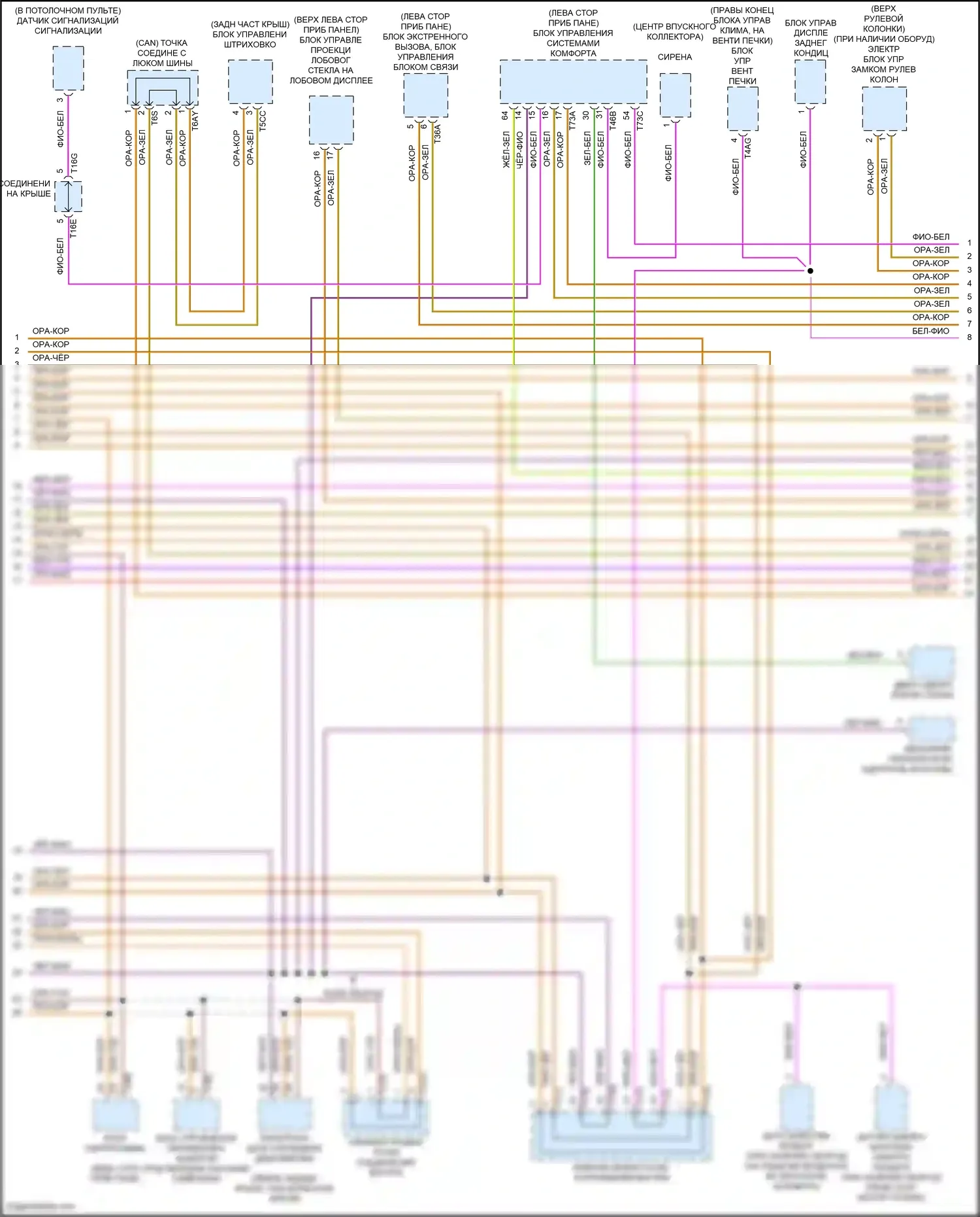 Tiguan Volkswagen II рестайлинг (2020-2024): Can шина электросхема (2 из 4) 