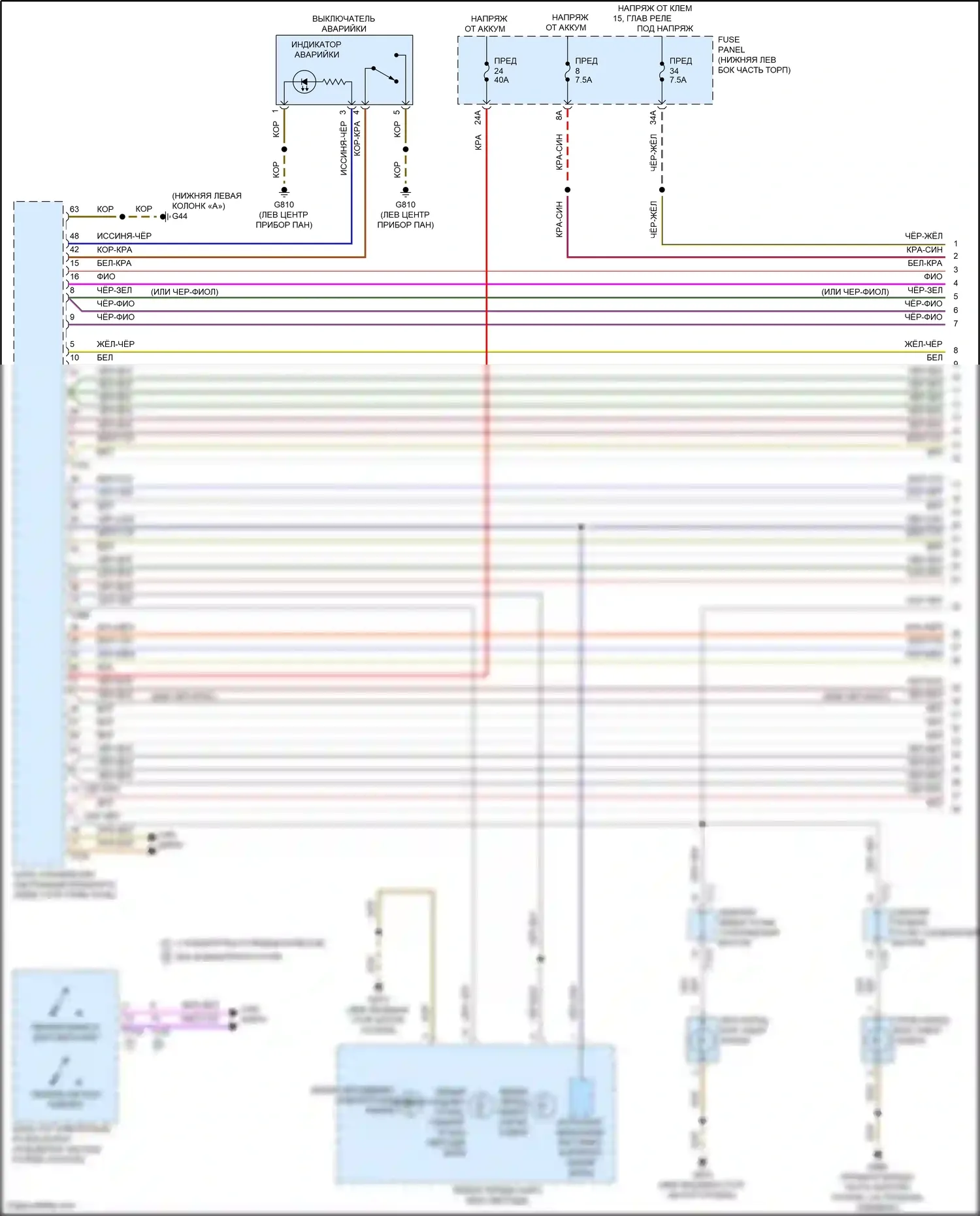 Tiguan Volkswagen II рестайлинг (2020-2024): Электросхема фар и фонарей (1 из 5) 