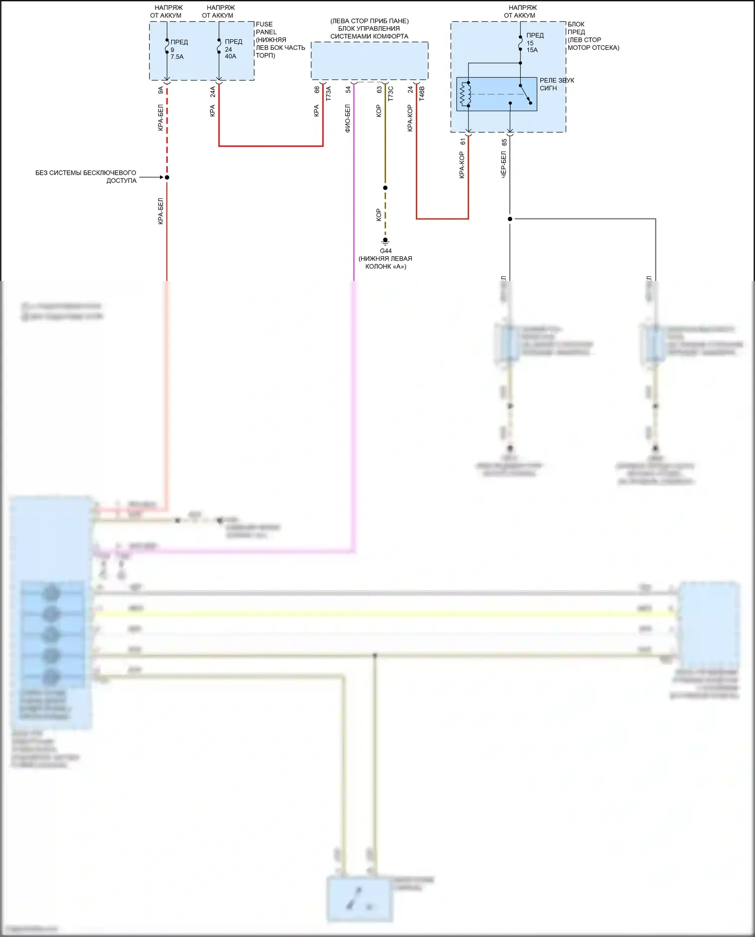 Tiguan Volkswagen II рестайлинг (2020-2024): Электросхема клаксона 