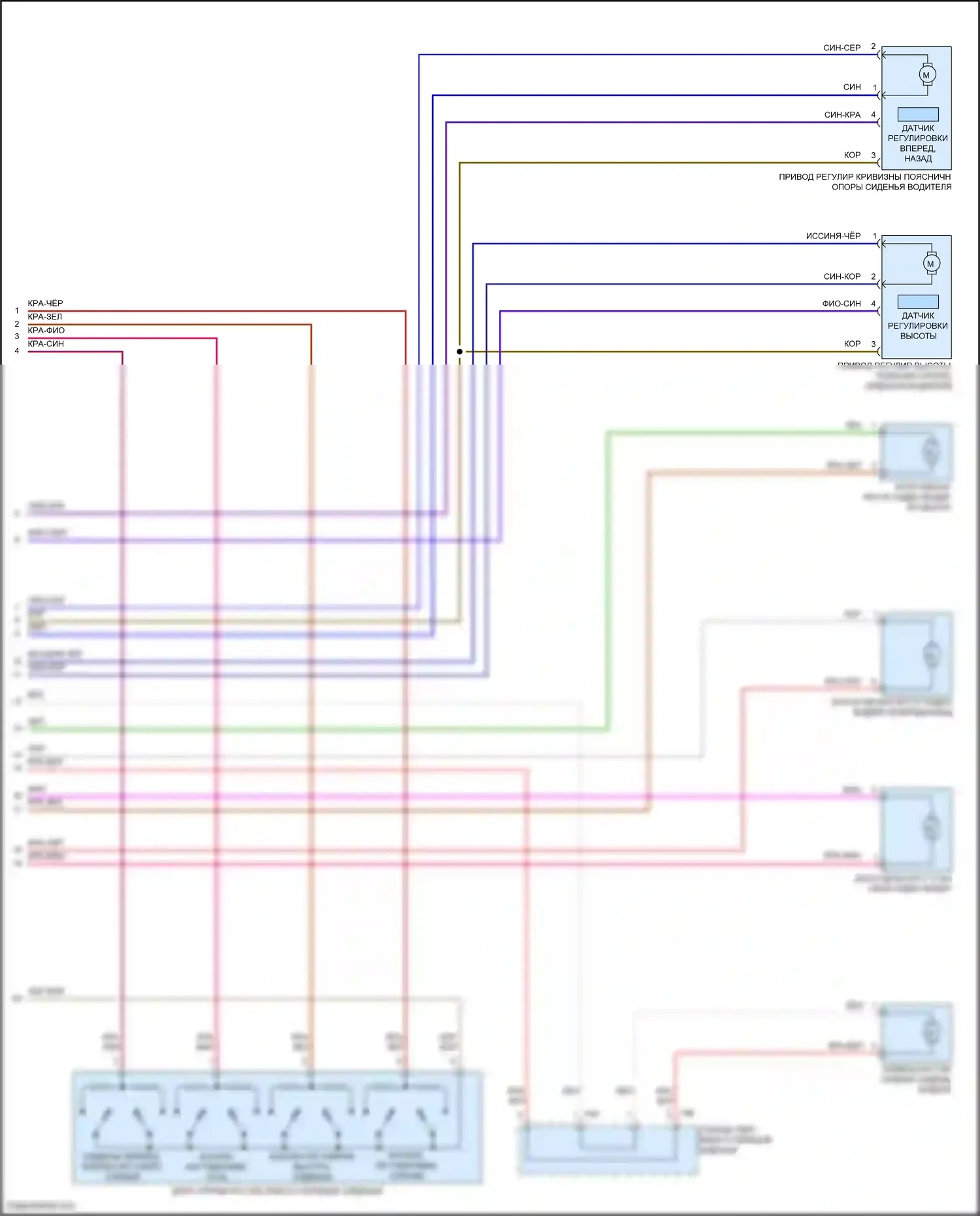 Tiguan Volkswagen II рестайлинг (2020-2024): Электросхема сиденья памяти водителя (2 из 2) 