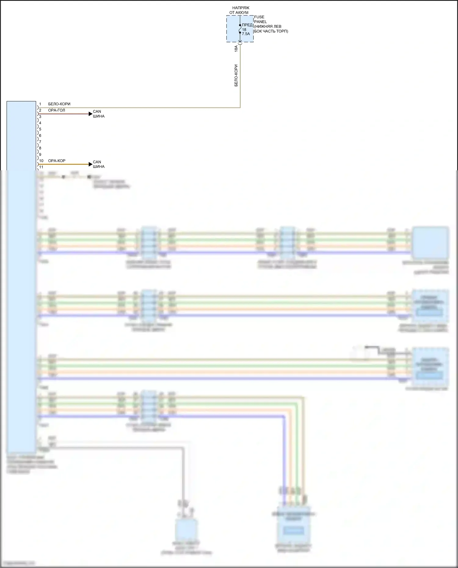 Tiguan Volkswagen II рестайлинг (2020-2024): Электросхема периферийной камеры 