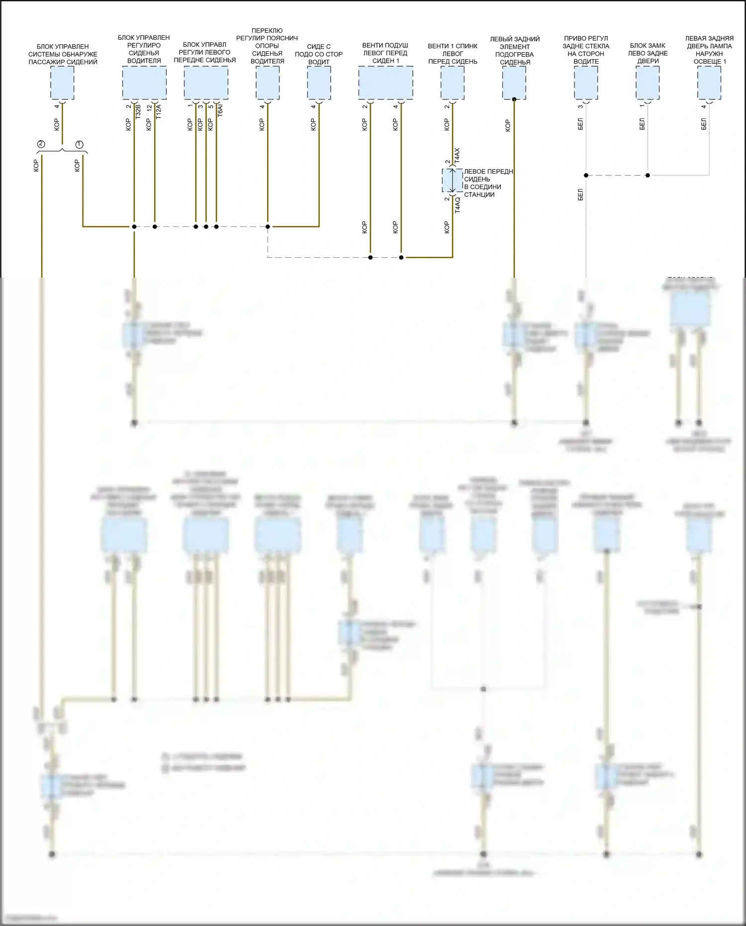 Tiguan Volkswagen II рестайлинг (2020-2024): Электросхема точек подключения масс (4 из 5) 