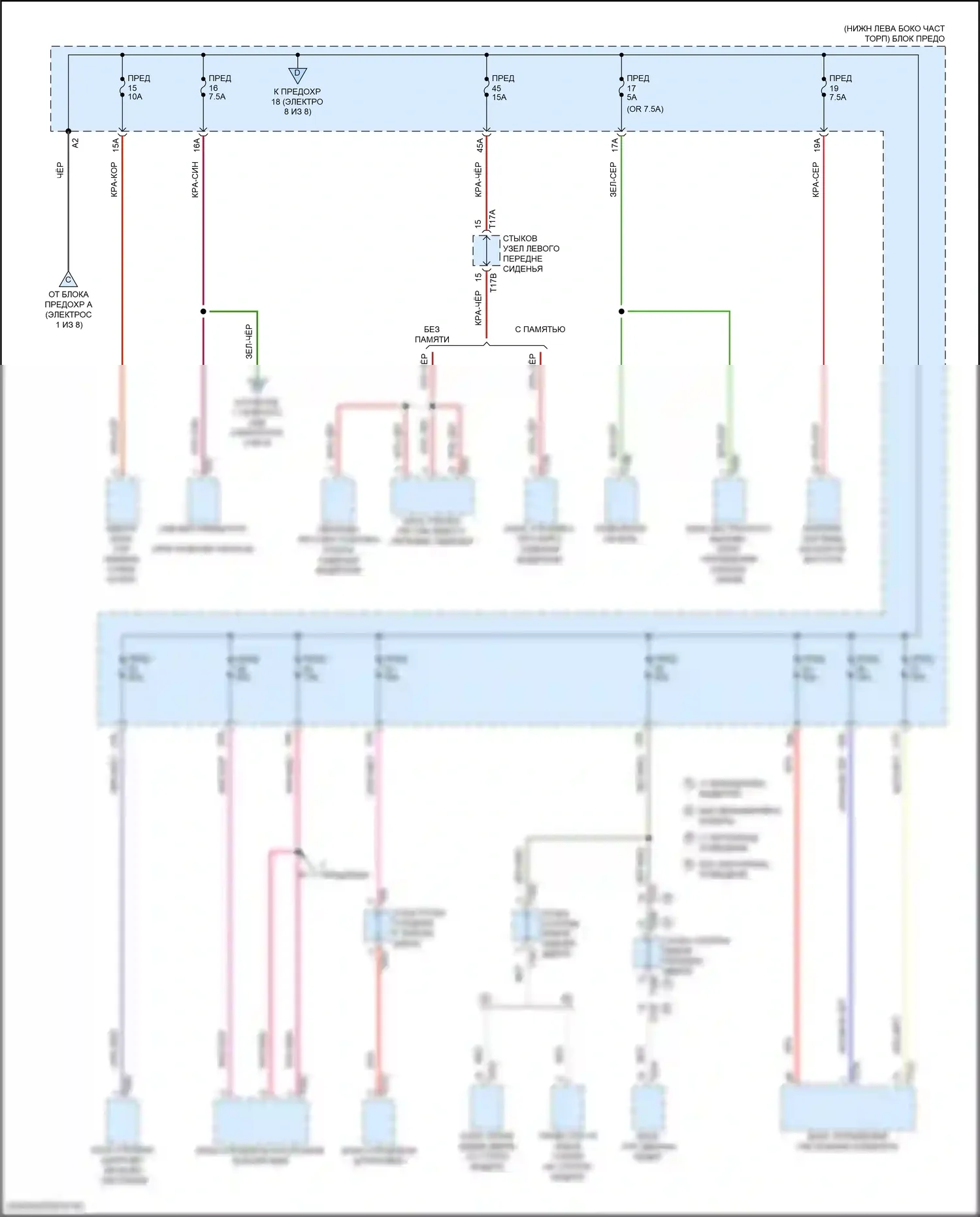 Tiguan Volkswagen II (2016-2020): Электросхема блока предохранителей реле (6 из 8) 