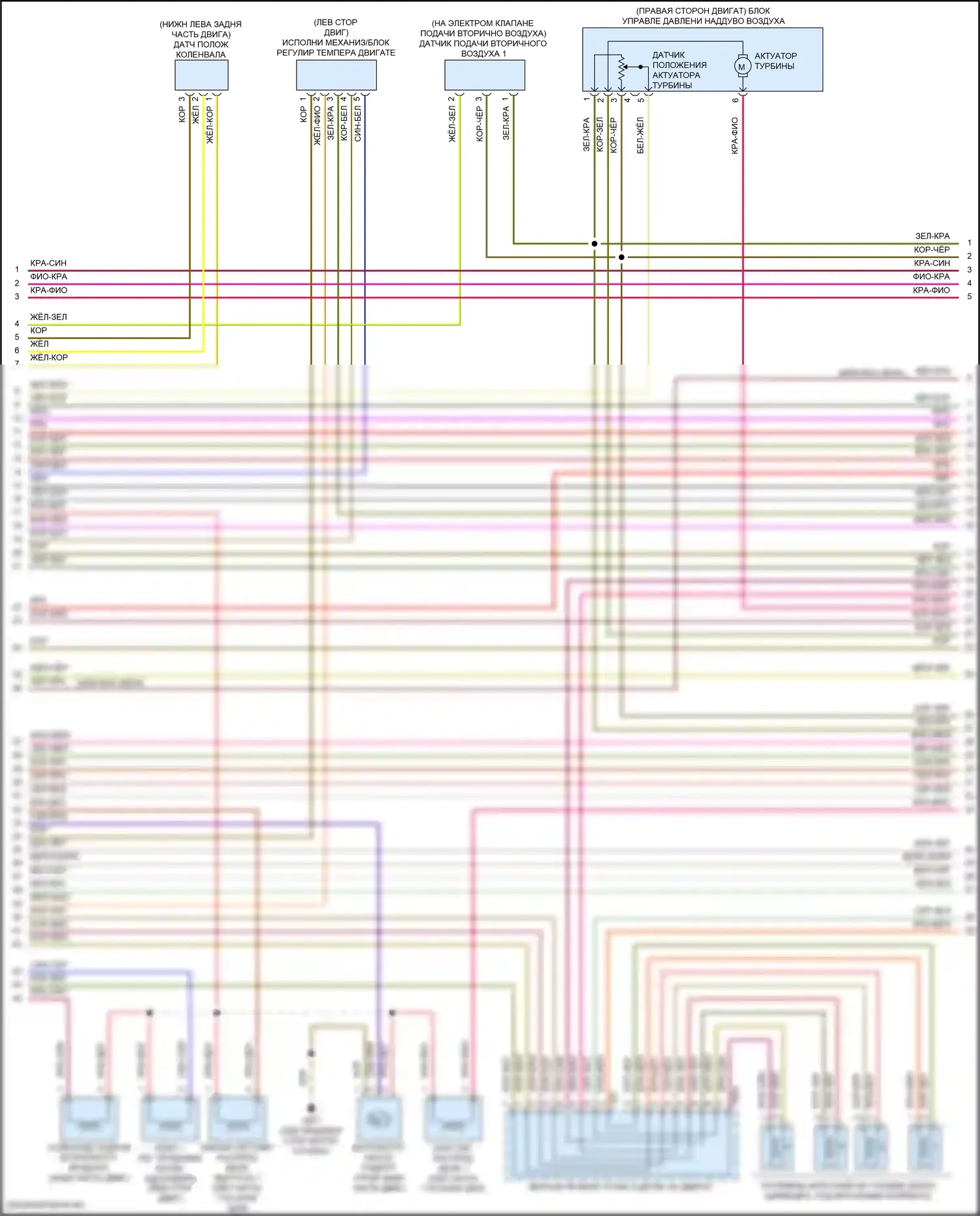Tiguan Volkswagen II (2016-2020): Электросхема двигатель 2.0л турбо, электросхема органов управления двигателем (5 из 10) 