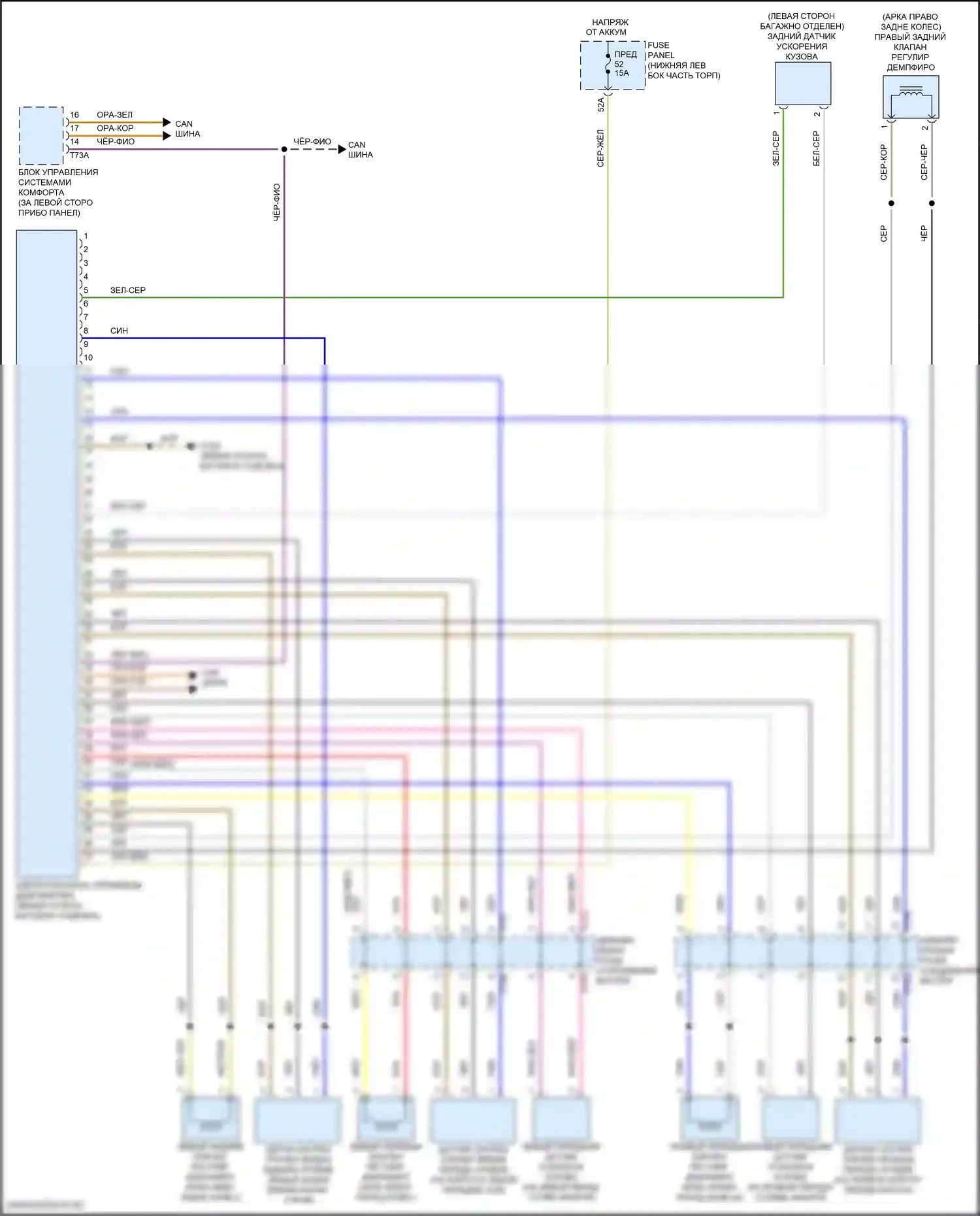 Tiguan Volkswagen II (2016-2020): Электросхема электронной подвески 