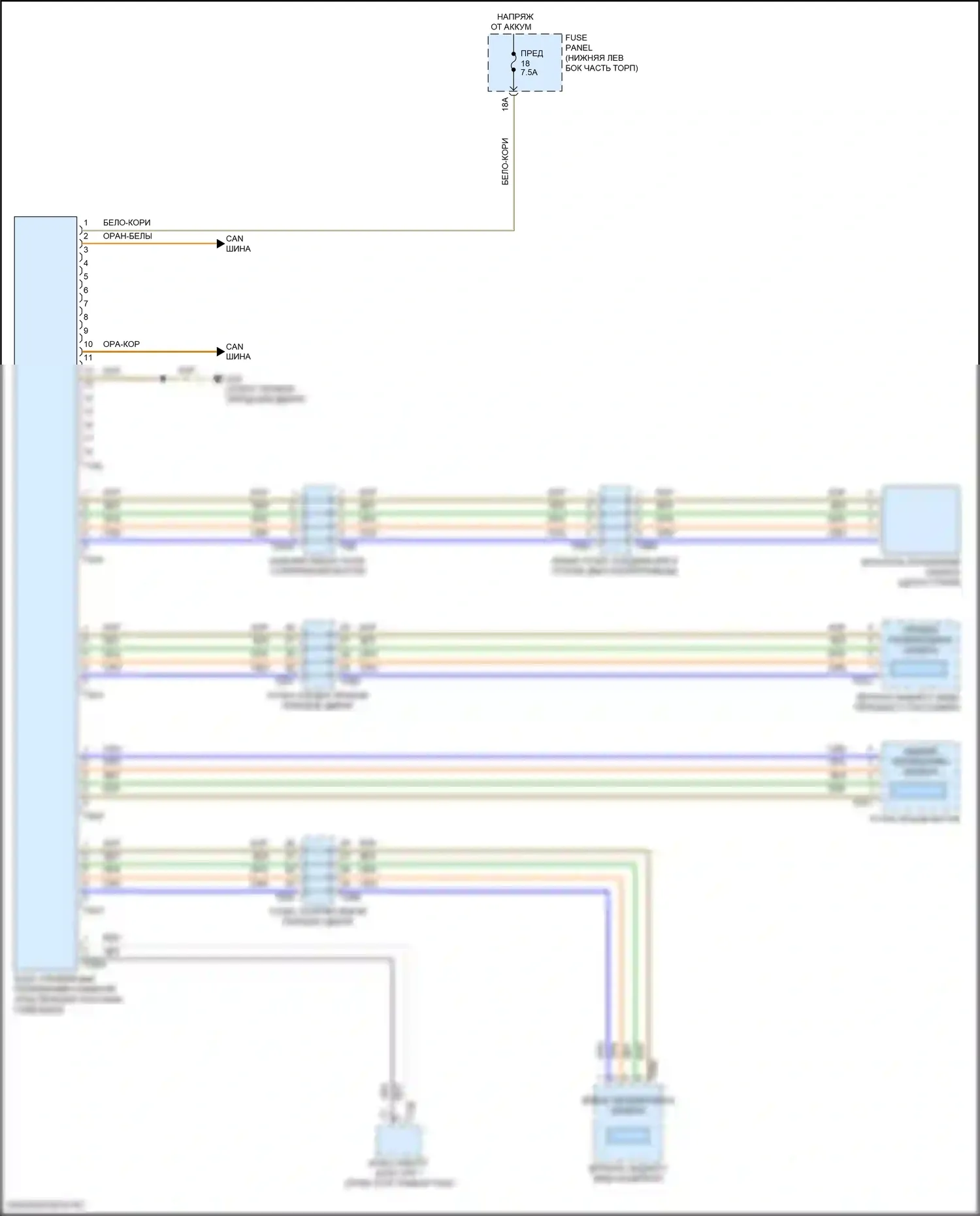 Tiguan Volkswagen II (2016-2020): Электросхема периферийной камеры 