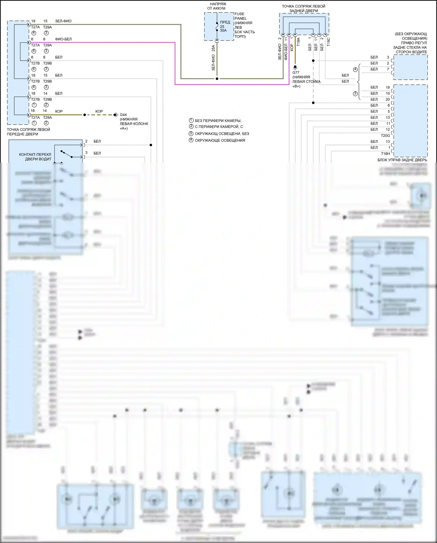 Tiguan Volkswagen II (2016-2020): Электросхема центрального замка (1 из 4) 