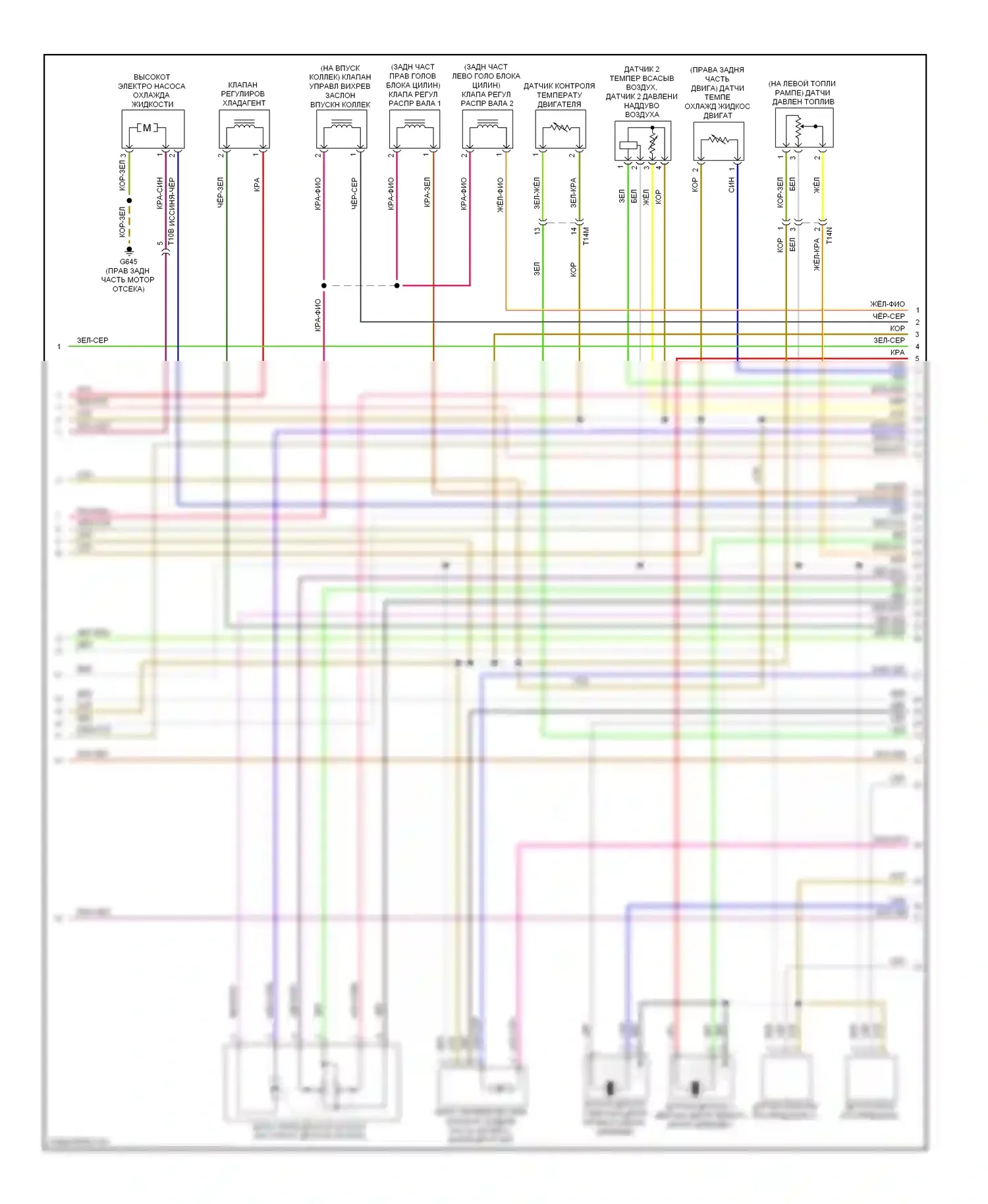 Touareg Volkswagen II (2010-2014): Электросхема двигателя 3.0l гибрид (7 из 8) 