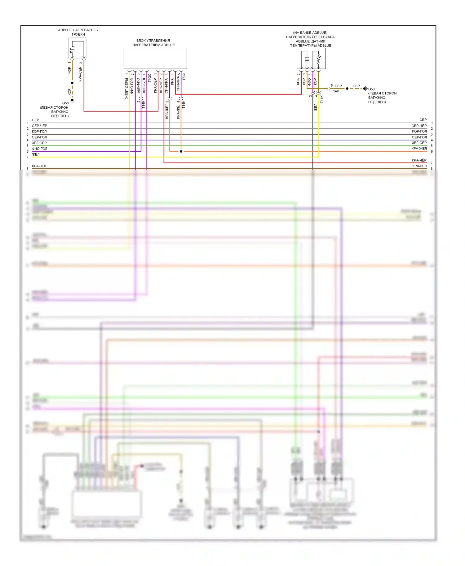 Touareg Volkswagen II (2010-2014): Электросхема двигателя 3.0л турбо дизель (2 из 7) 
