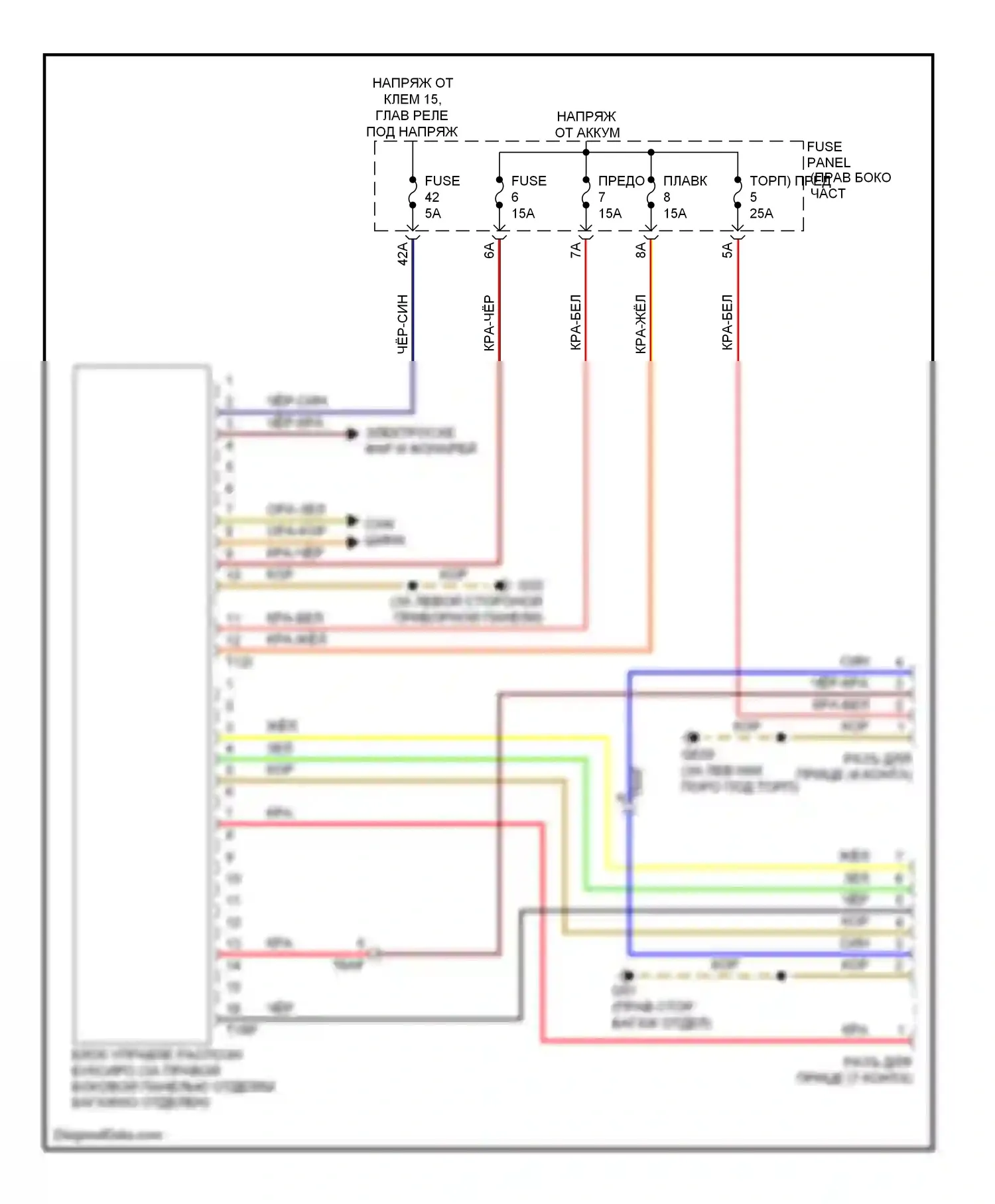 Touareg Volkswagen II (2010-2014): Электросхема буксировки прицепа 
