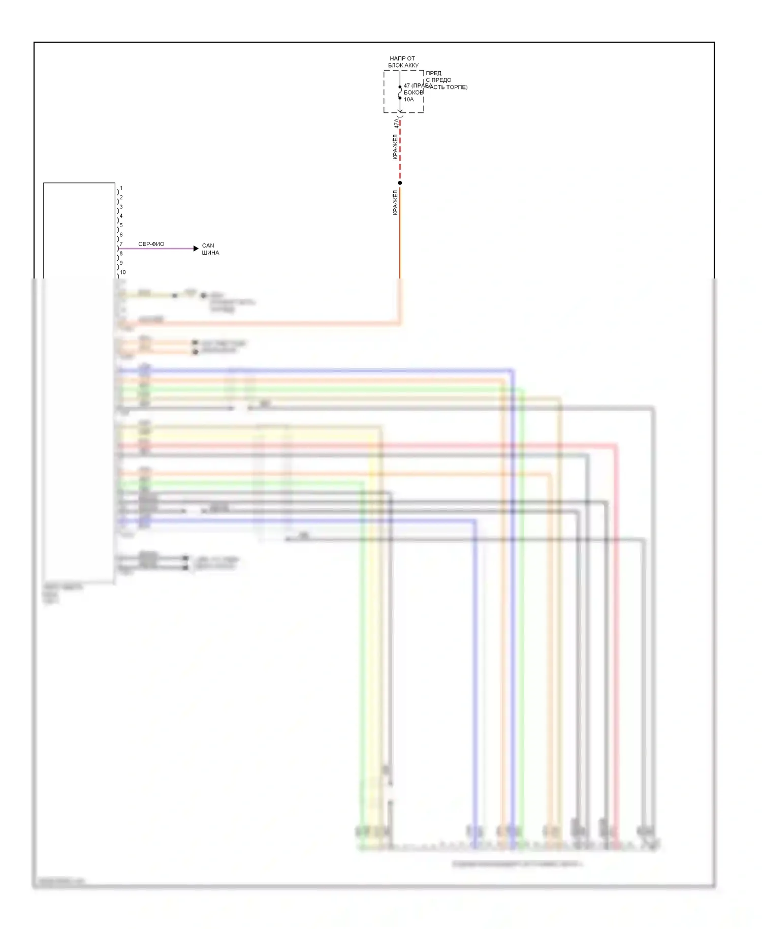 Touareg Volkswagen II (2010-2014): Электросхема мультимедийного интерфейса 