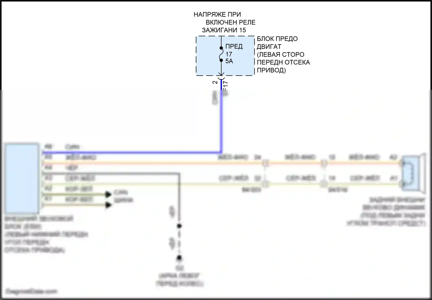 C40 Volvo I (2021-2024): Электросхема активных управление кузовом и подвеской 