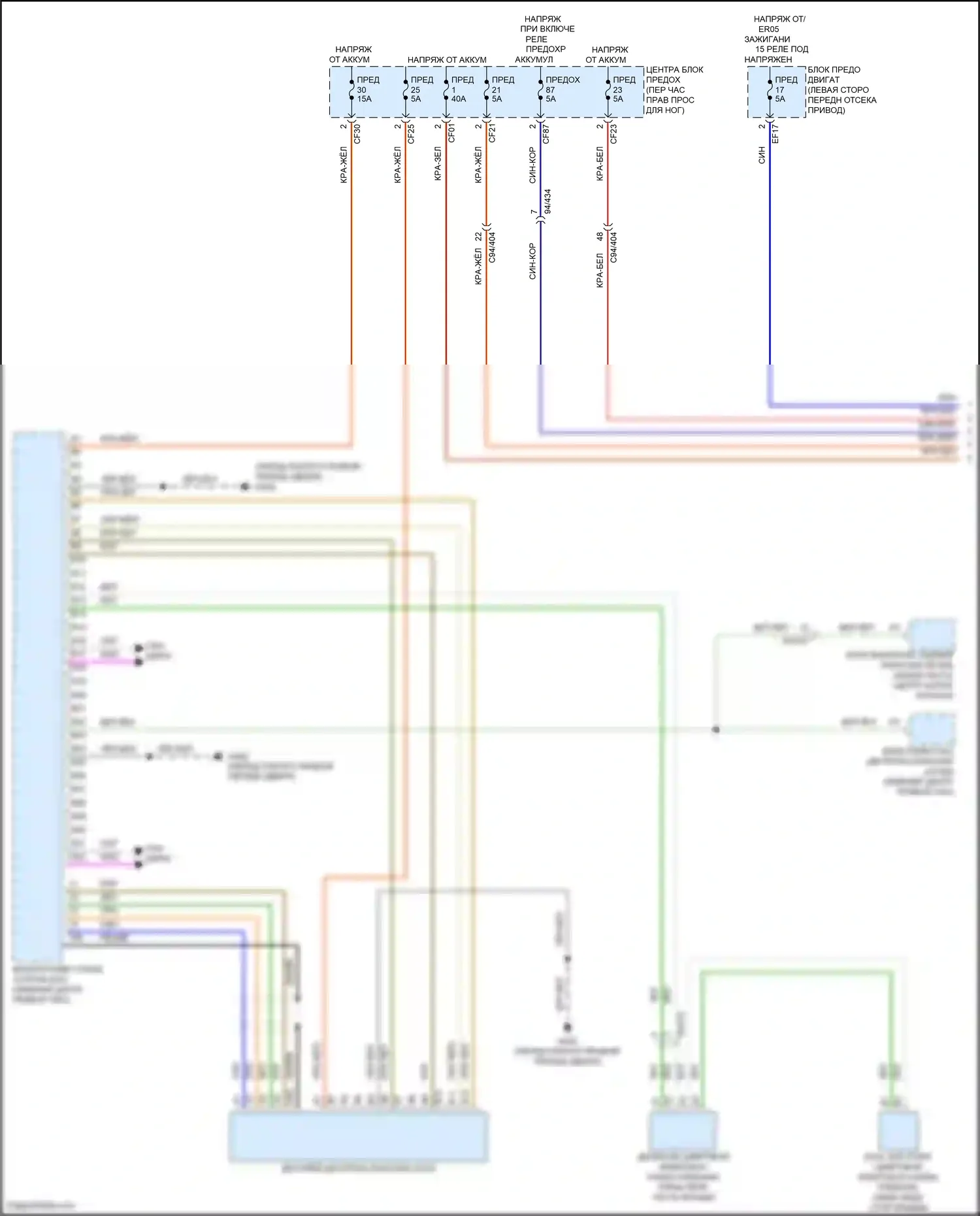 C40 Volvo I (2021-2024): Электросхема магнитолы (1 из 4) 