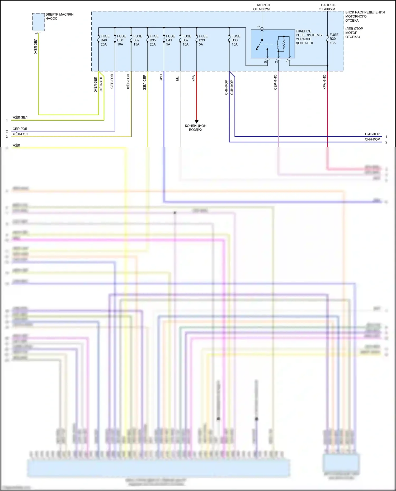 S60 Cross Country Volvo I (2015-2018): Электросхема двигателя 2.5л турбо (3 из 5) 