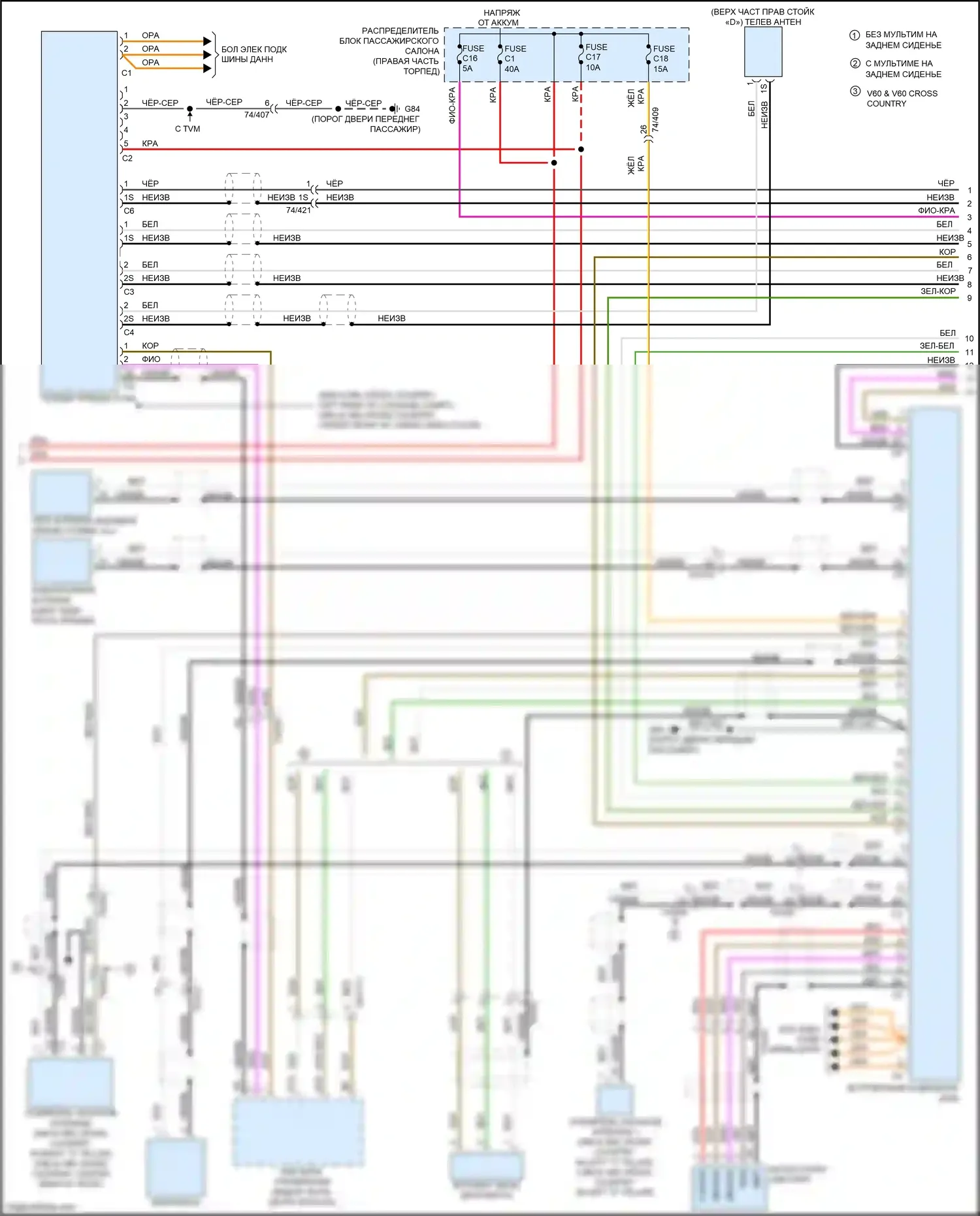 S60 Cross Country Volvo I (2015-2018): Электросхема, премиум iam (2 из 3) 