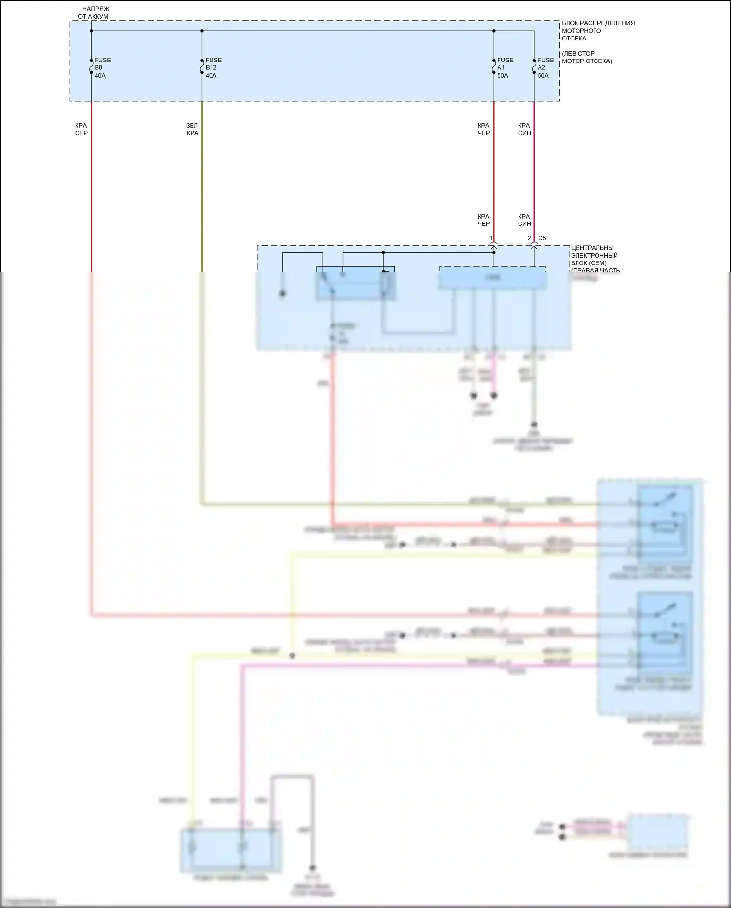 S60 Cross Country Volvo I (2015-2018): Электросхема обогреваемого лобового стекла 