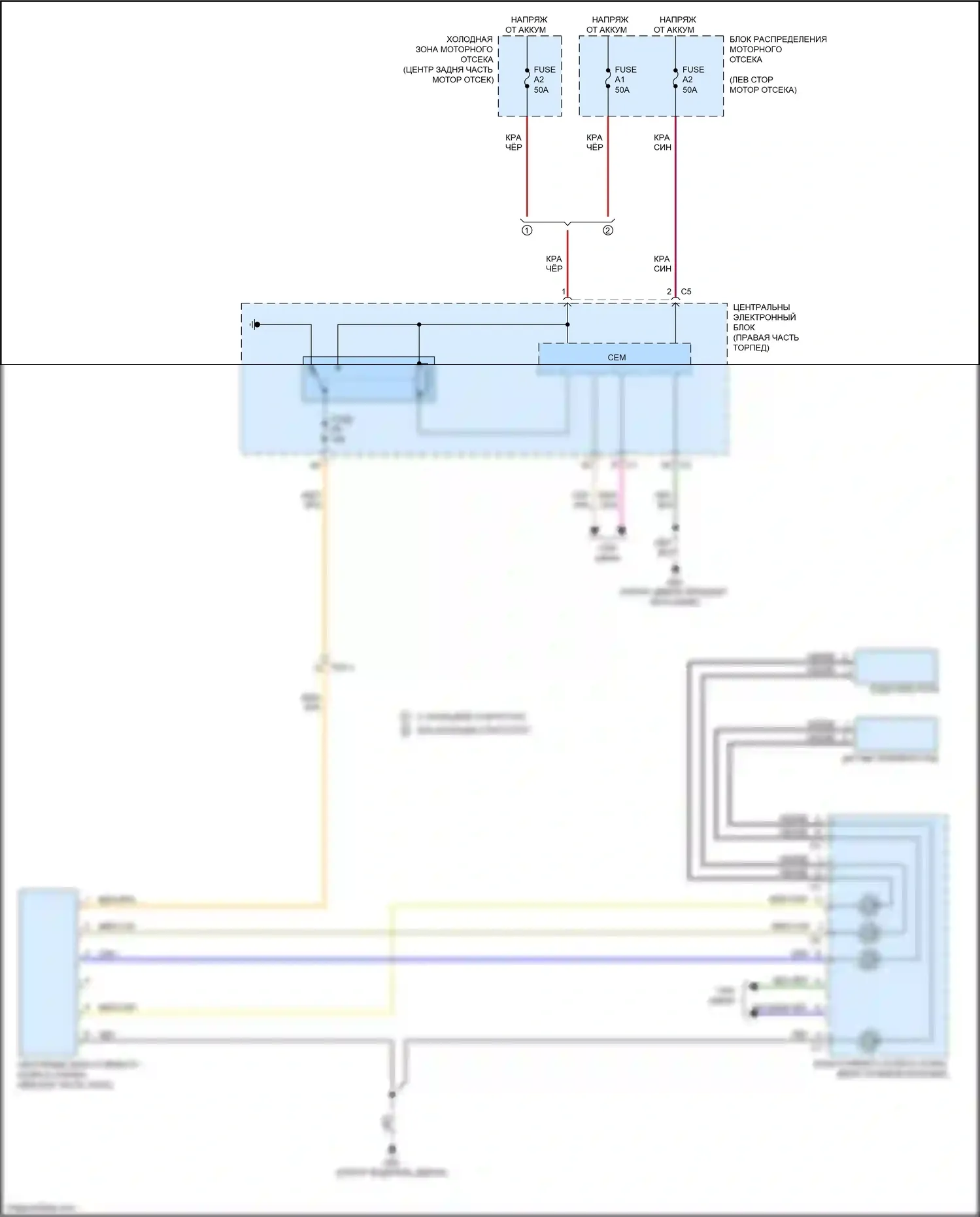 S60 Cross Country Volvo I (2015-2018): Электросхема рулевого колеса с подогревом 