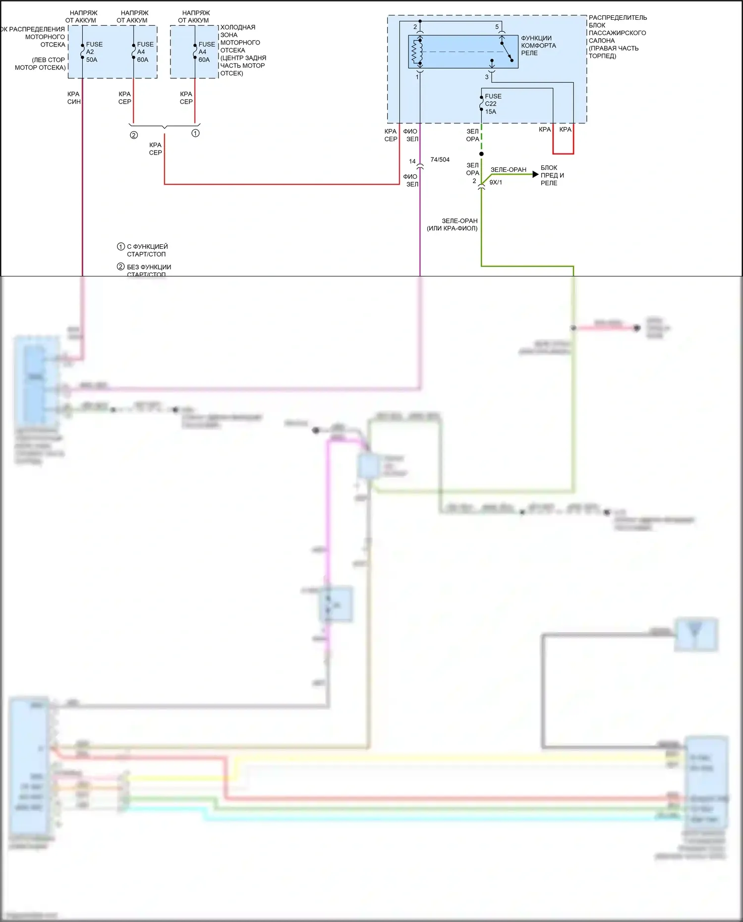 S60 Cross Country Volvo I (2015-2018): Электросхема навигации 