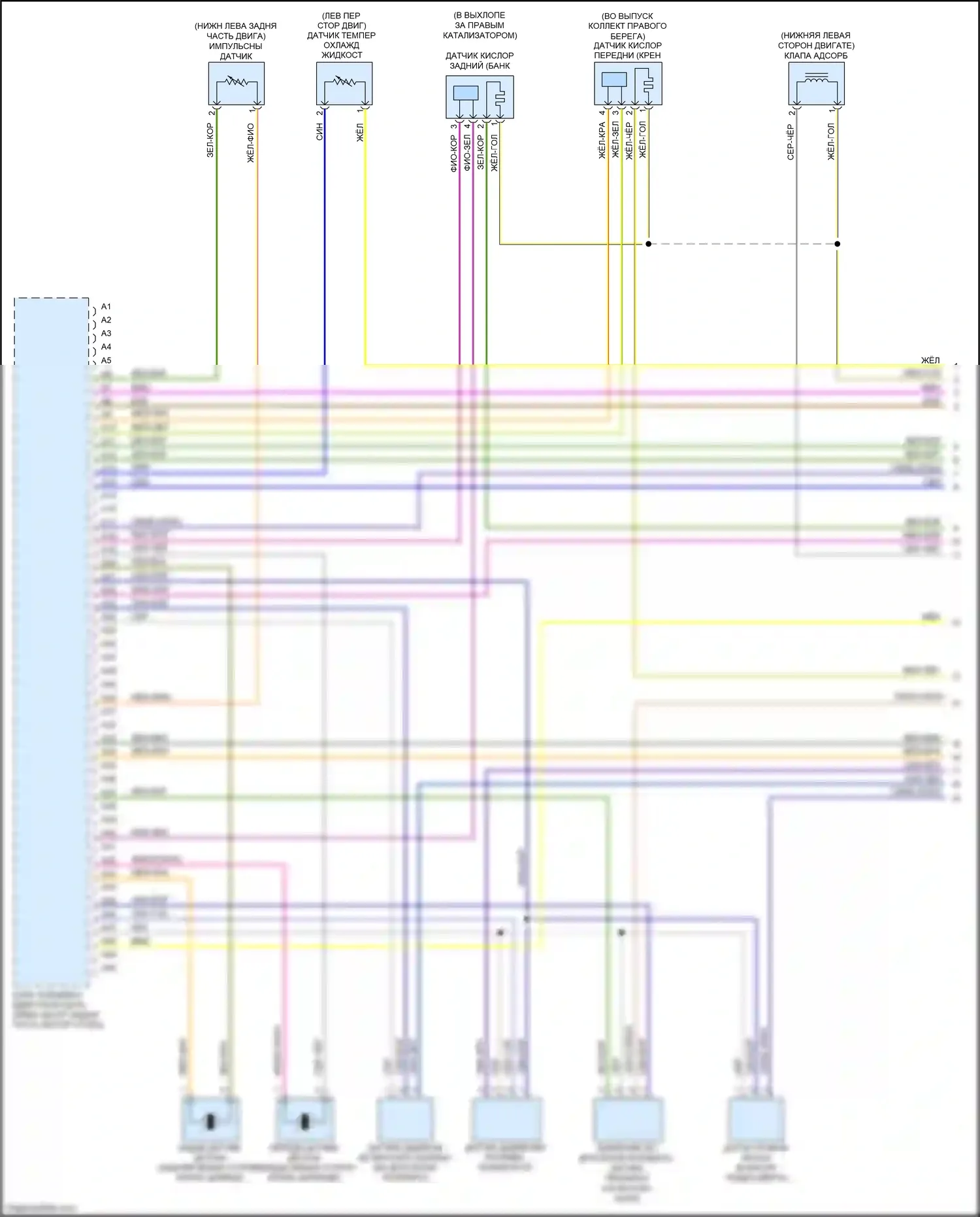 S60 Volvo II рестайлинг (2013-2018): Электросхема двигателя 3.0л турбо (1 из 5) 